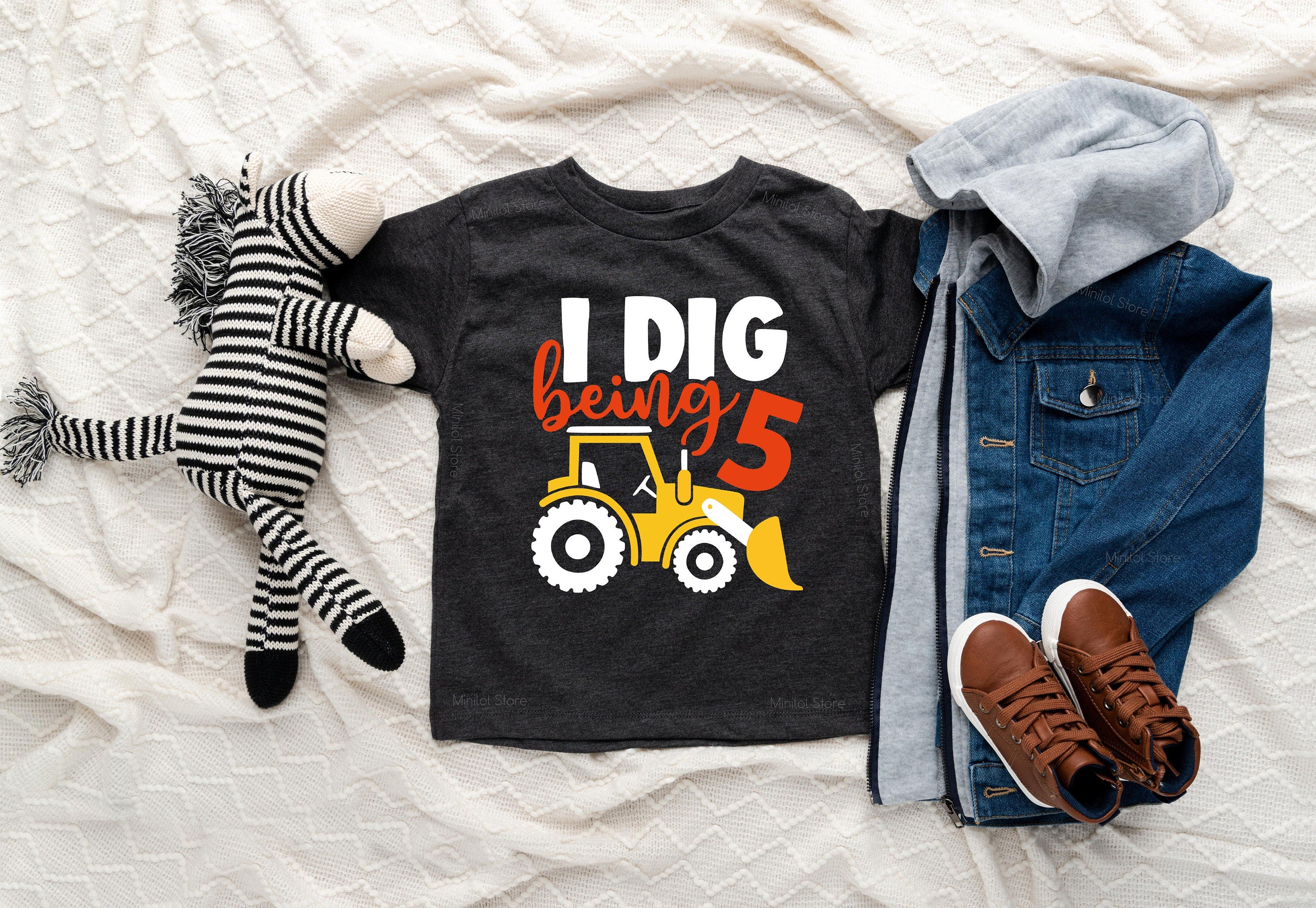 I Dig Being 5 Shirt, Construction Birthday Shirt, 5Year Old Birthday Shirt, I Dig Being 5, 5th Birthday Shirt, Construction Party Tee