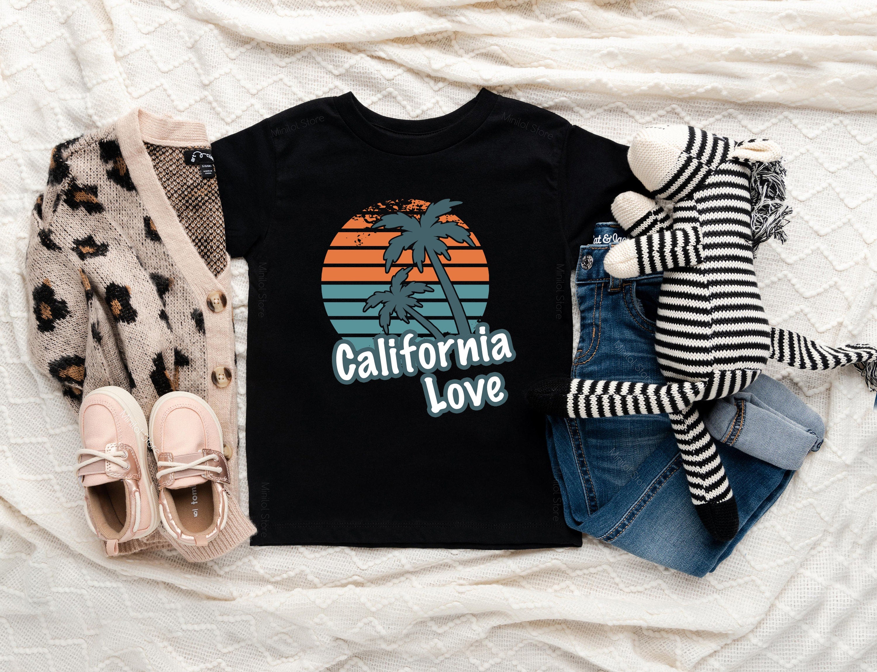 California Love Kids Shirt, Cute Summer Kids Tee, Retro Summer Shirt