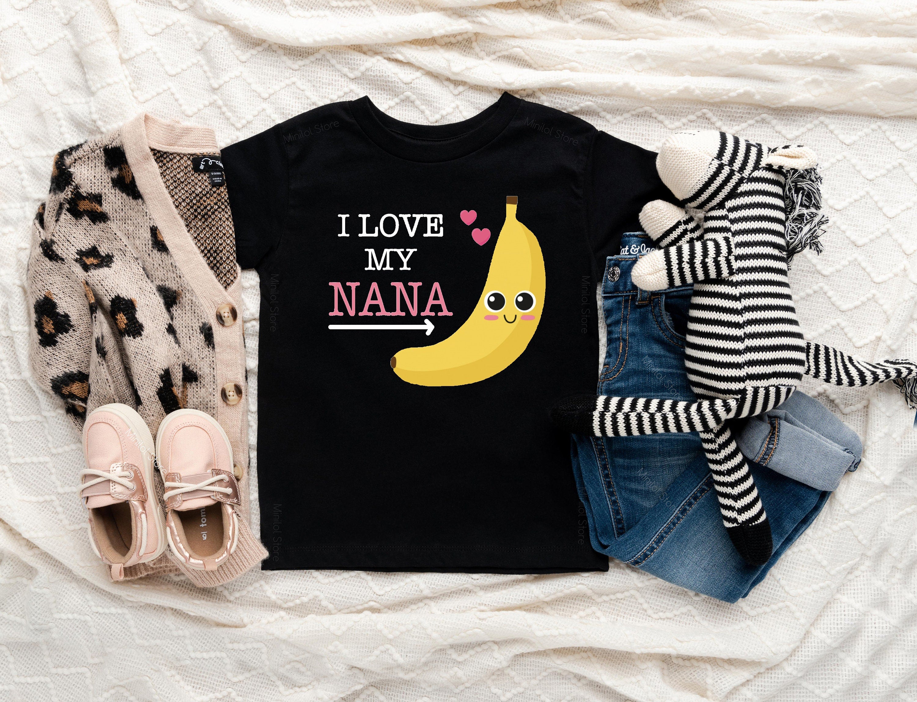 I Love My Nana Shirt, Funny Baby Clothes, Grandma Shirt, Grandchild Gift, Cute Nana Shirt