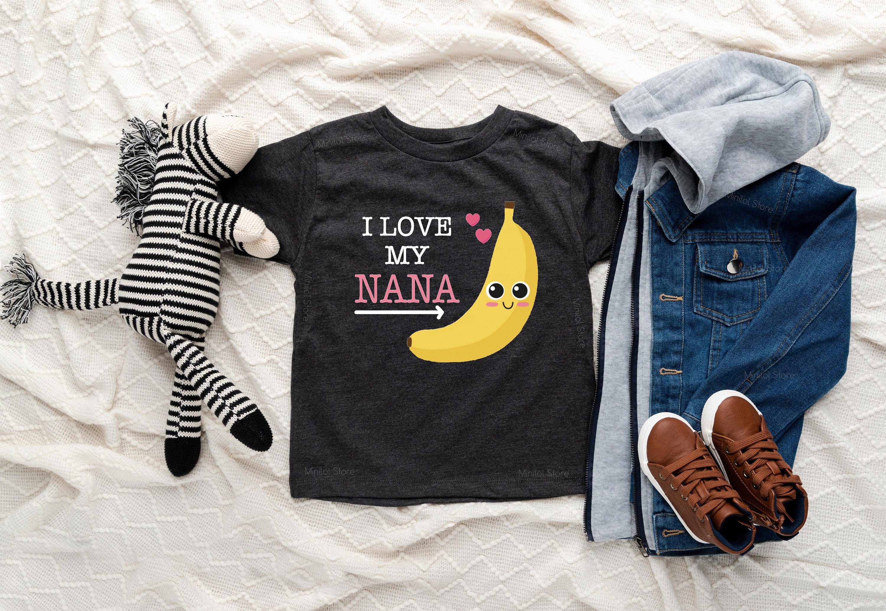 I Love My Nana Shirt, Funny Baby Clothes, Grandma Shirt, Grandchild Gift, Cute Nana Shirt