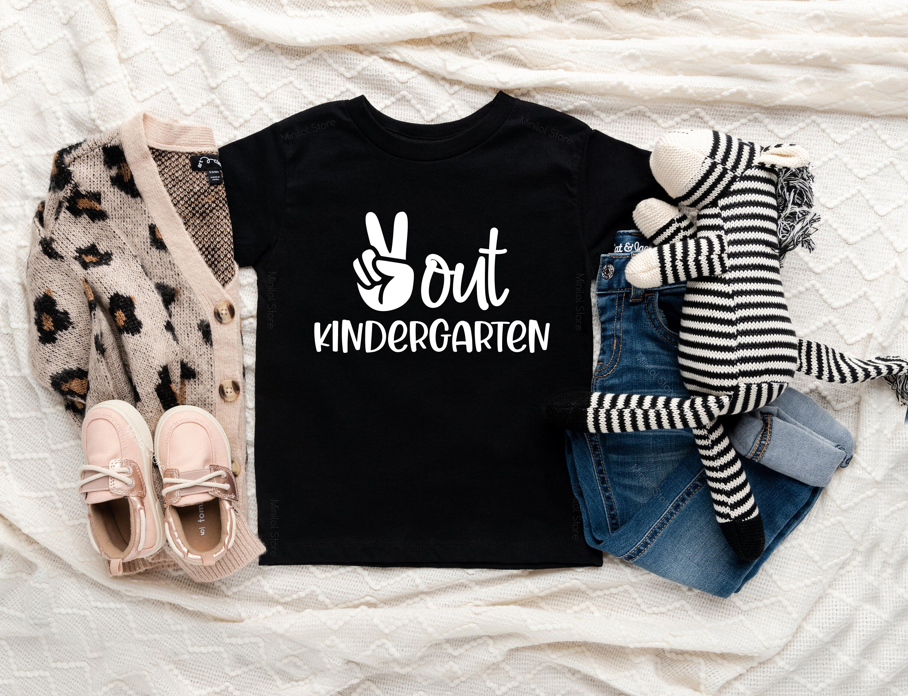 Peace Kindergarten Shirt, End Of Year Shirt, Kids School Shirt, Last Day Of School Shirt, Kids Clothing, Kindergarten Graduate, Summer