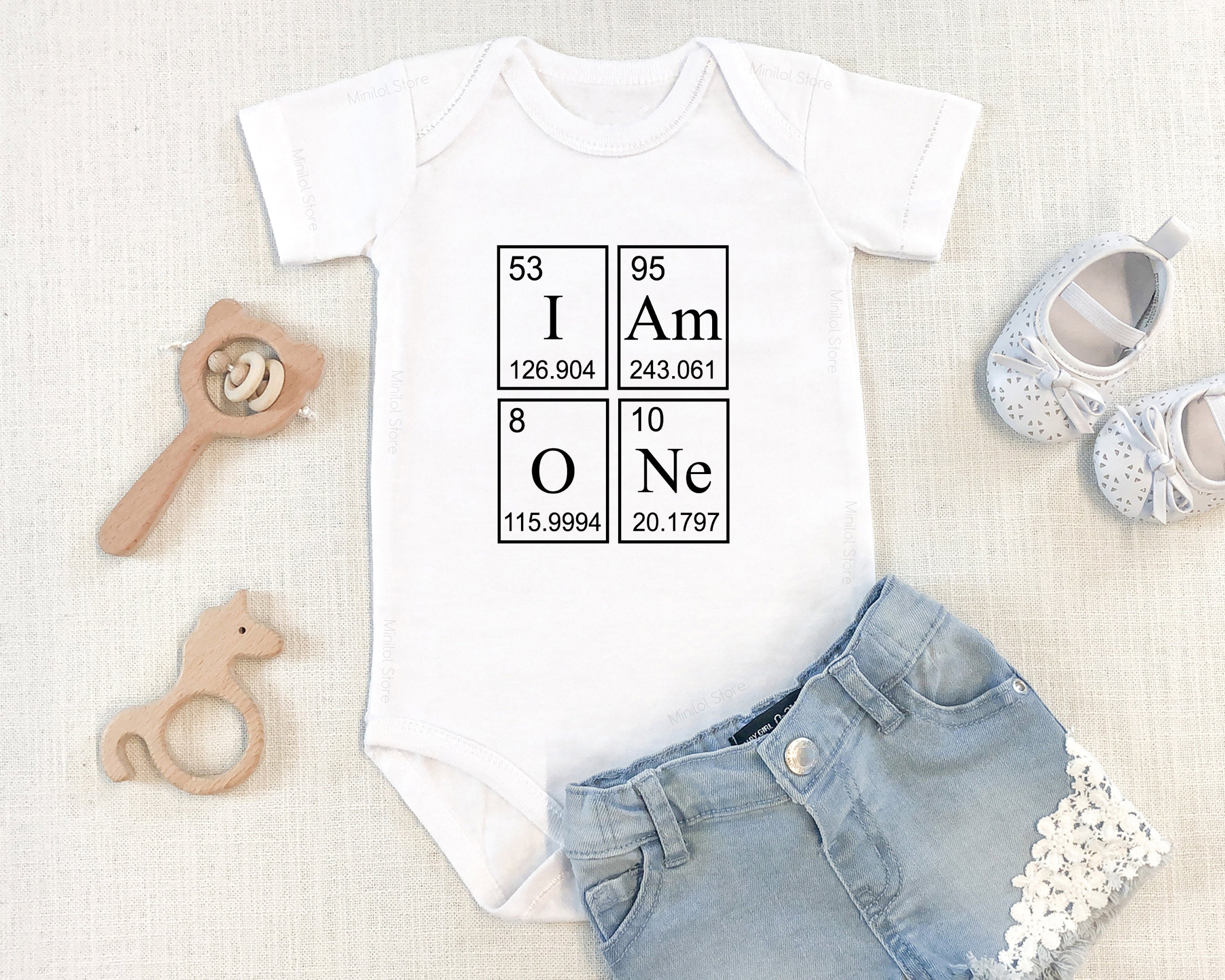 First Birthday Periodical Table Onesie®, First Birthday Boy Onesie®, Cute 1st Birthday Bodysuit, Funny First Birthday Onesie®