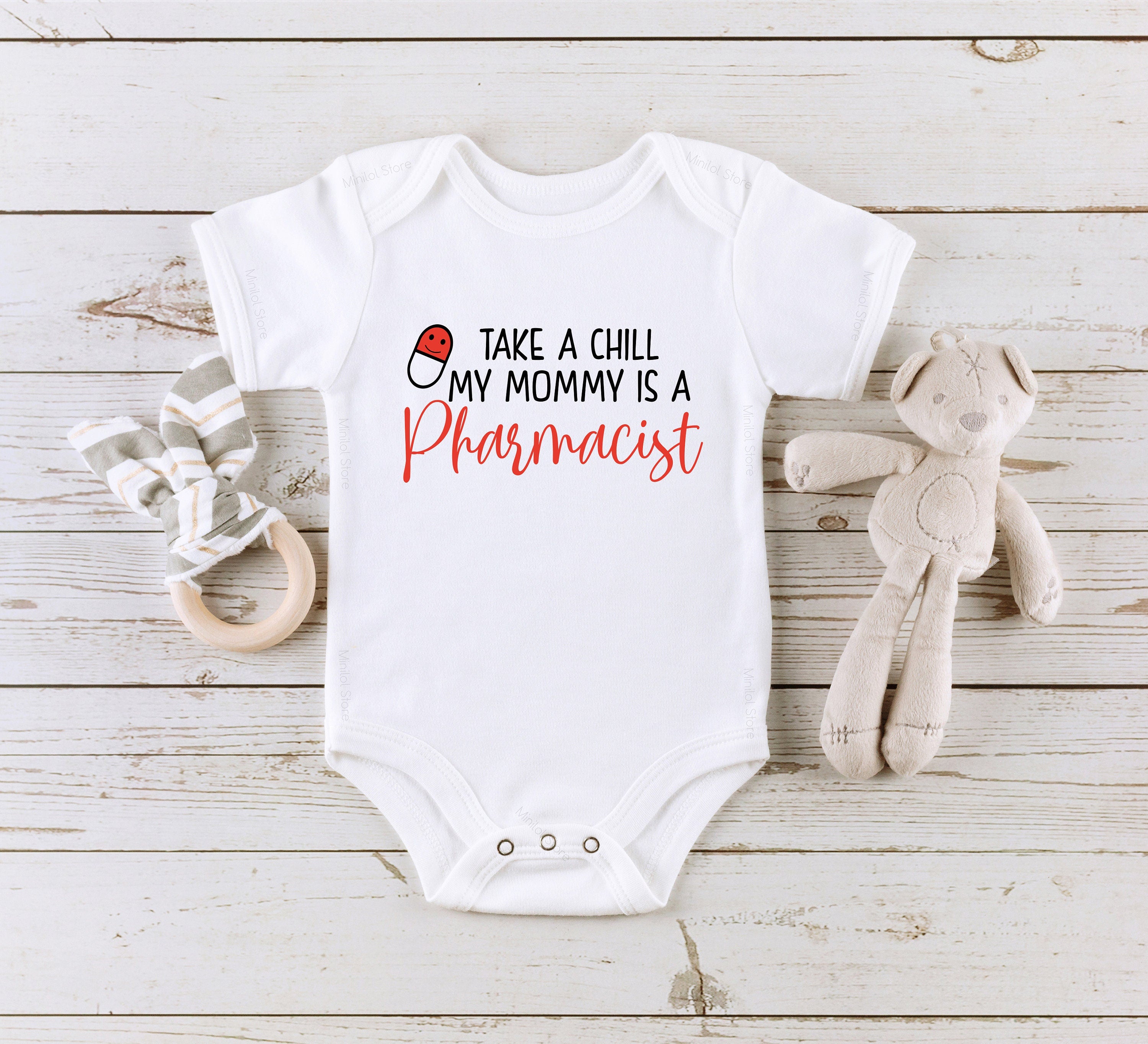 Pharmacist Onesie®, Medical Onesie®, Doctor Baby Shower, Keep Calm, Chill Pill, Baby Announcement, Pharmacist Baby Shower, Doctor Baby Gift