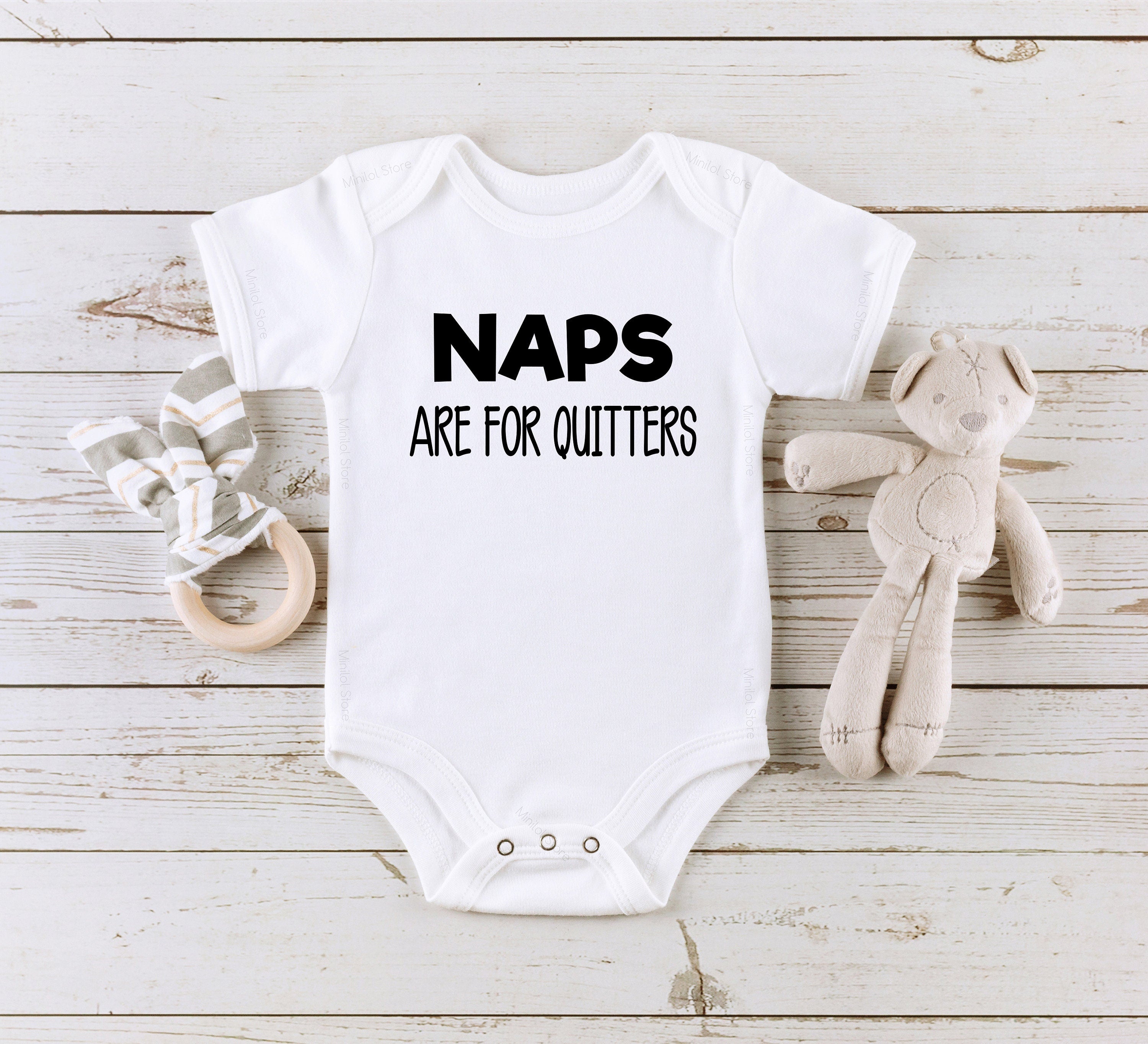 Naps Are For Quitters Baby Onesie® Funny Baby Onesie® Hipster Baby Bodysuit, Baby Shower Gift, Coming Home Outfit