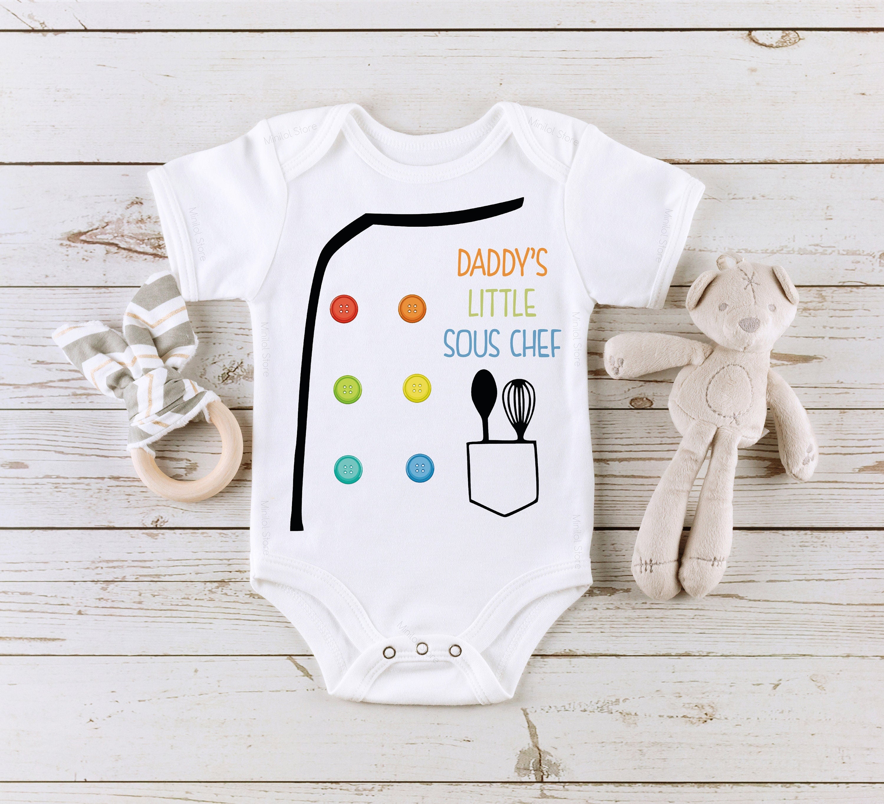 Little Chef Baby Onesie® Little Sous Chef Baby Bodysuit, Baby Chef Outfit, Infant Clothes, Daddy’s Little Chef, Mommy’s Little Chef