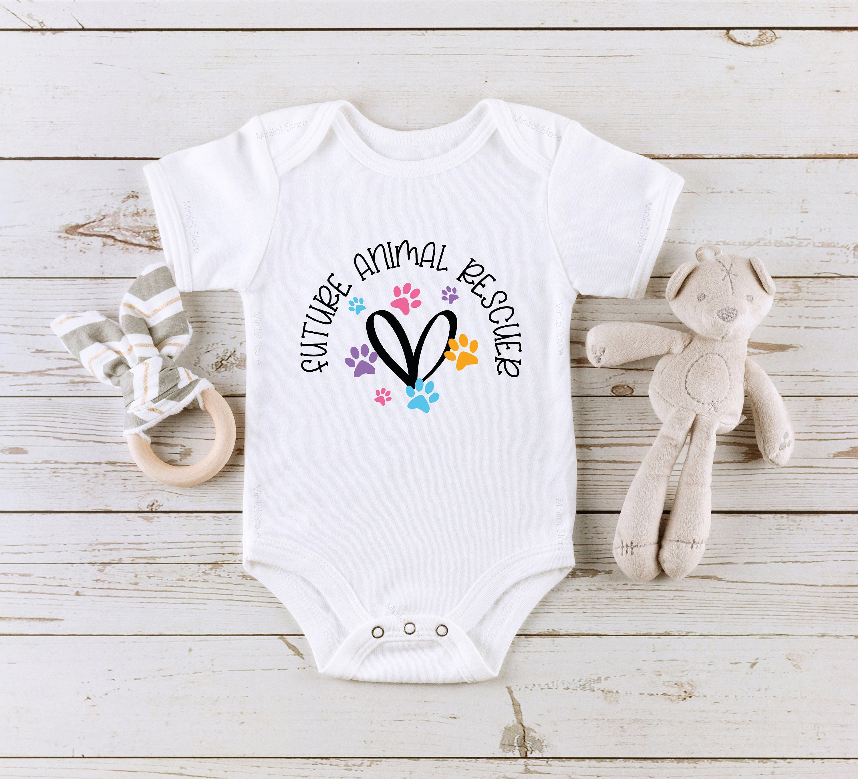 Future Animal Rescuer , Brand Baby Bodysuit, Cute Baby , Baby Shower Gift