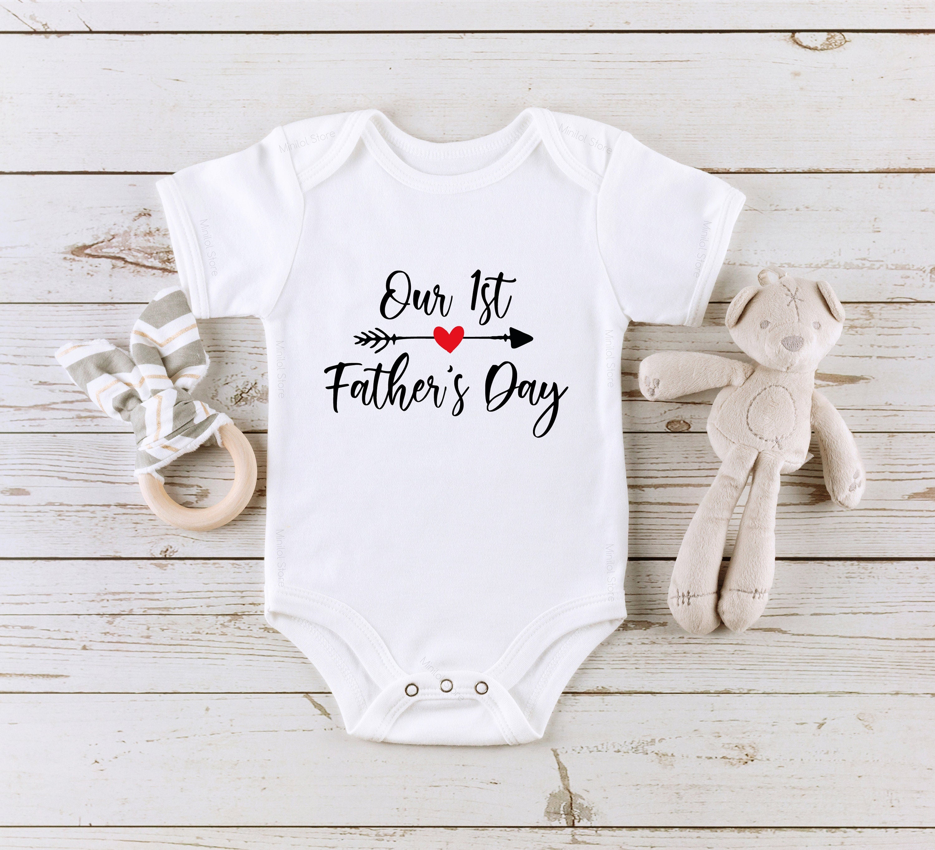 Our 1st Fathers Day Baby Grow Bodysuit, Daddy Onesie® First Fathers Day Gift