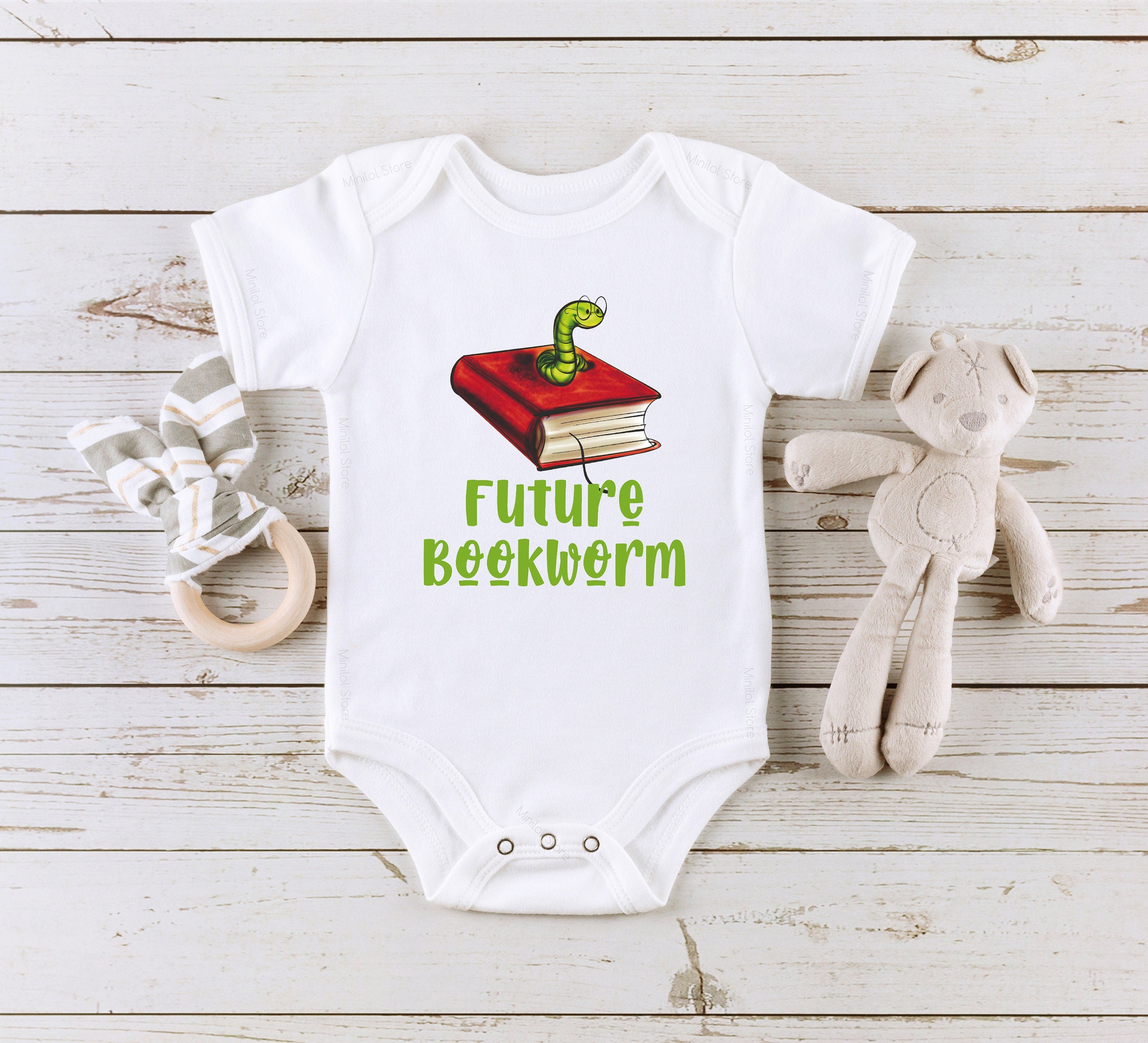 Bookworm Onesie®, Cute Baby , Unisex Baby Clothes, Baby Shower Gift, Literature Onesie®, Book Baby Clothes, Bookworm Baby Gift