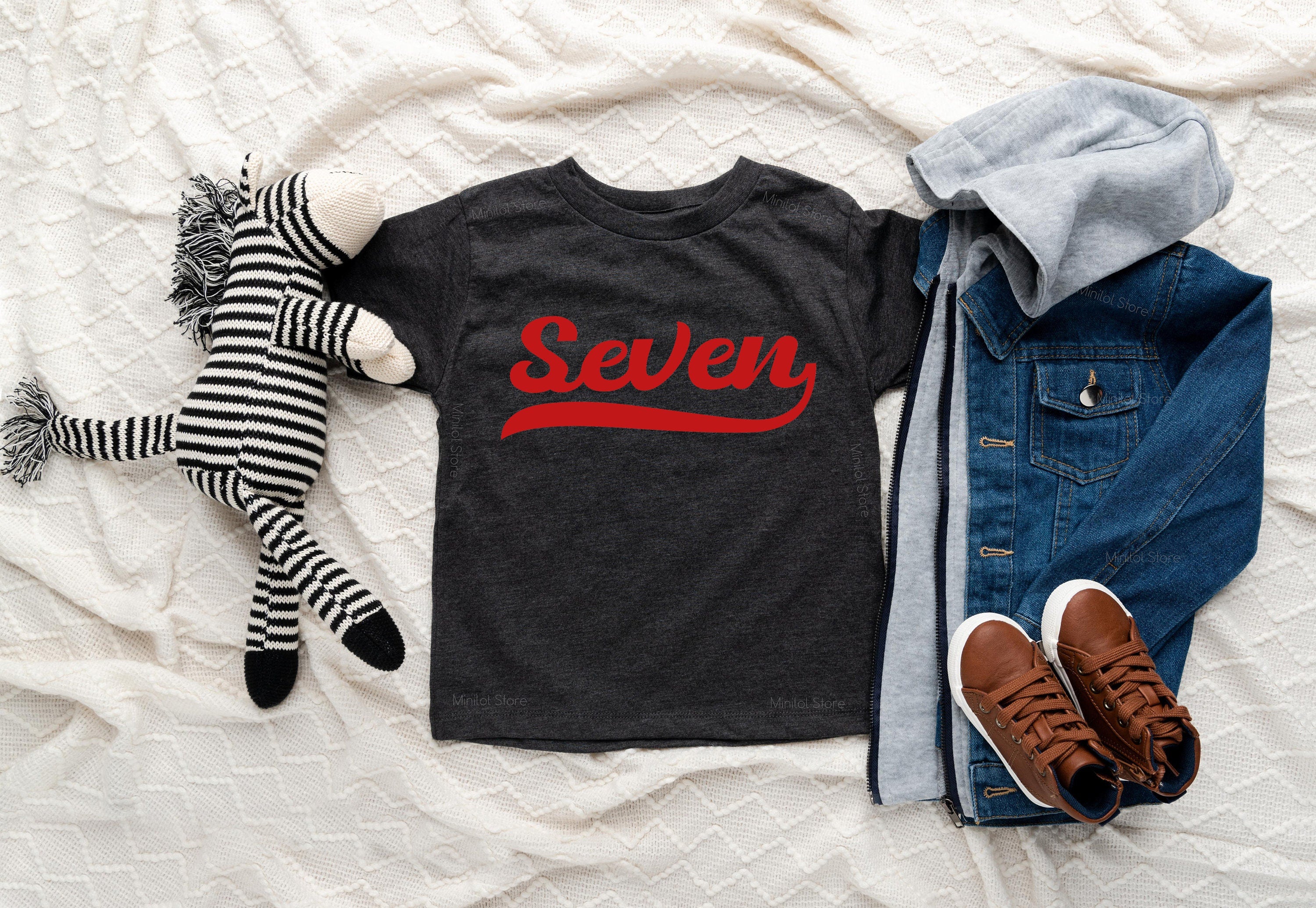 Seventh Birthday Shirt, Baseball 7th Birthday Shirt, Seventh Birthday Shirt, Seventh Birthday Baseball Tee