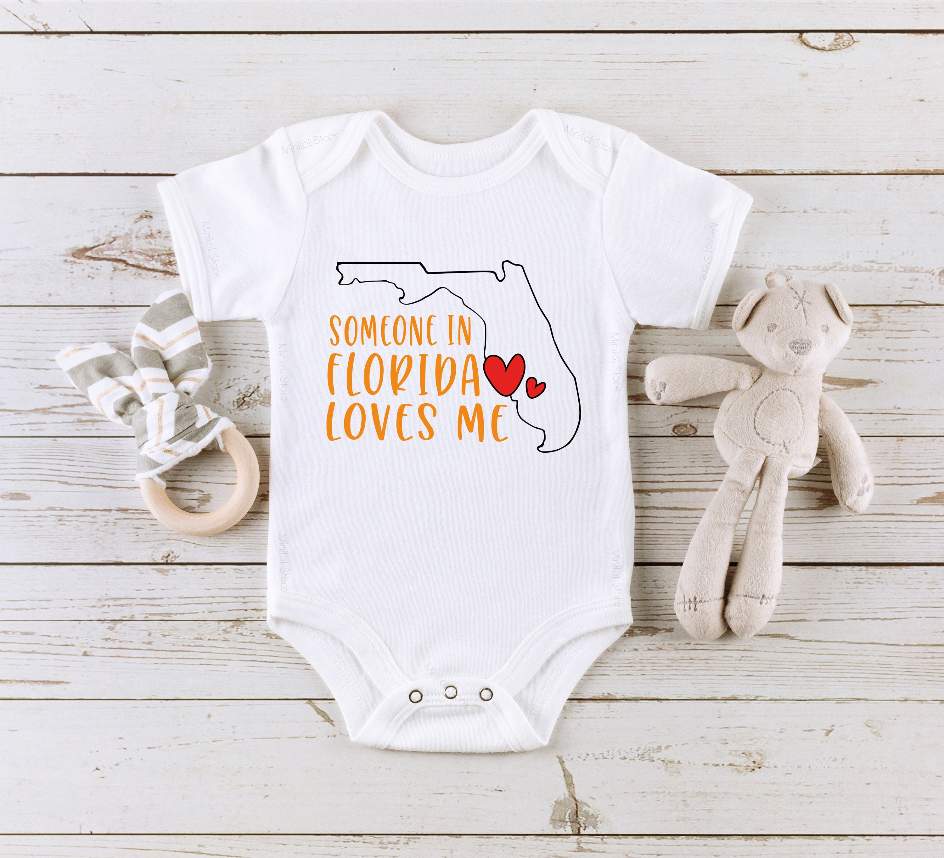 Someone In Florida Loves Me Onesie®, Florida Baby Onesie®, Loved Baby Onesie®, Florida Themed Onesie®
