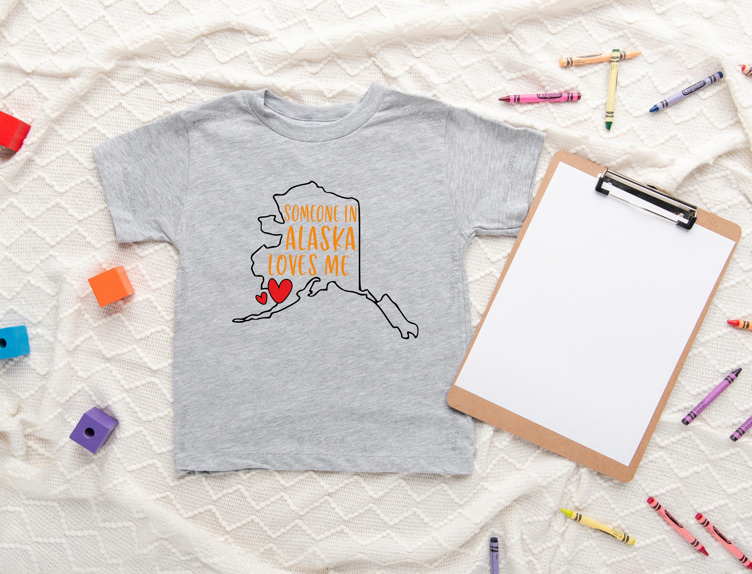 Someone In Alaska Loves Me Shirt, Alaska Kids Shirt, Loved Toddler Shirt, Cute Kids Gift, State Baseball Tee