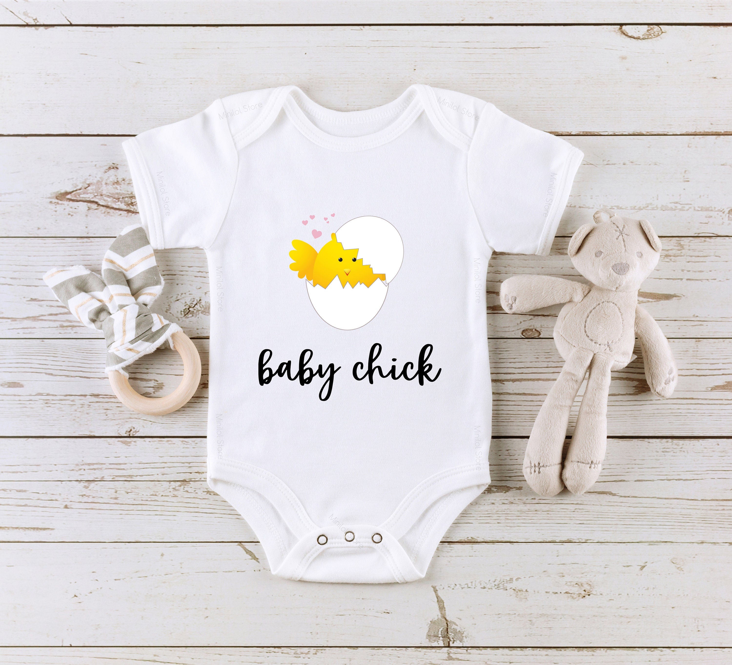 Cute Chick Baby Onesie®, Baby Chick Bodysuit, Cute Easter Baby Gift