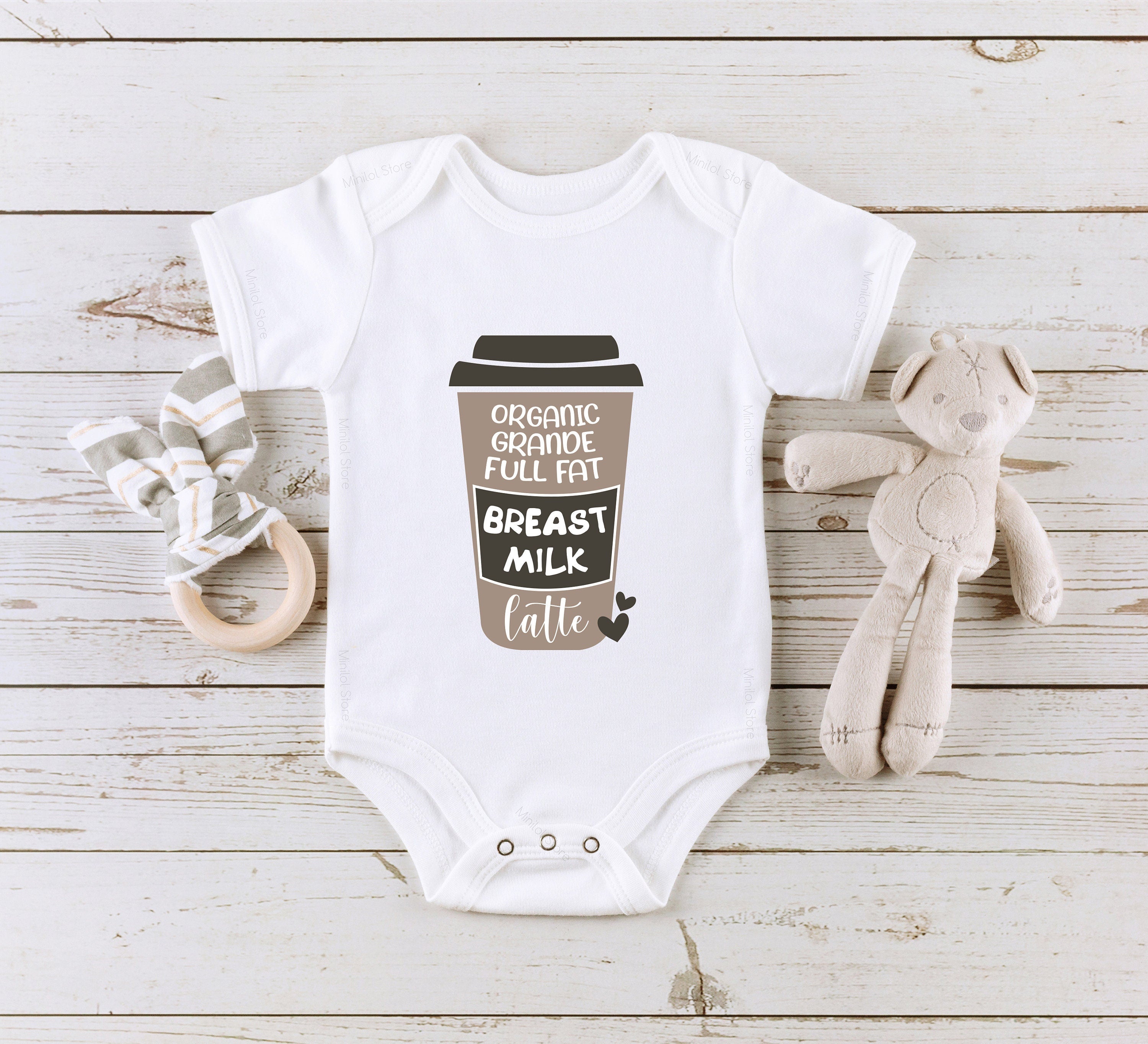 Breast Milk Latte Baby Onesie® Cute Latte Onesie® Coffee Baby Onesie® Breastfed Baby Onesie®