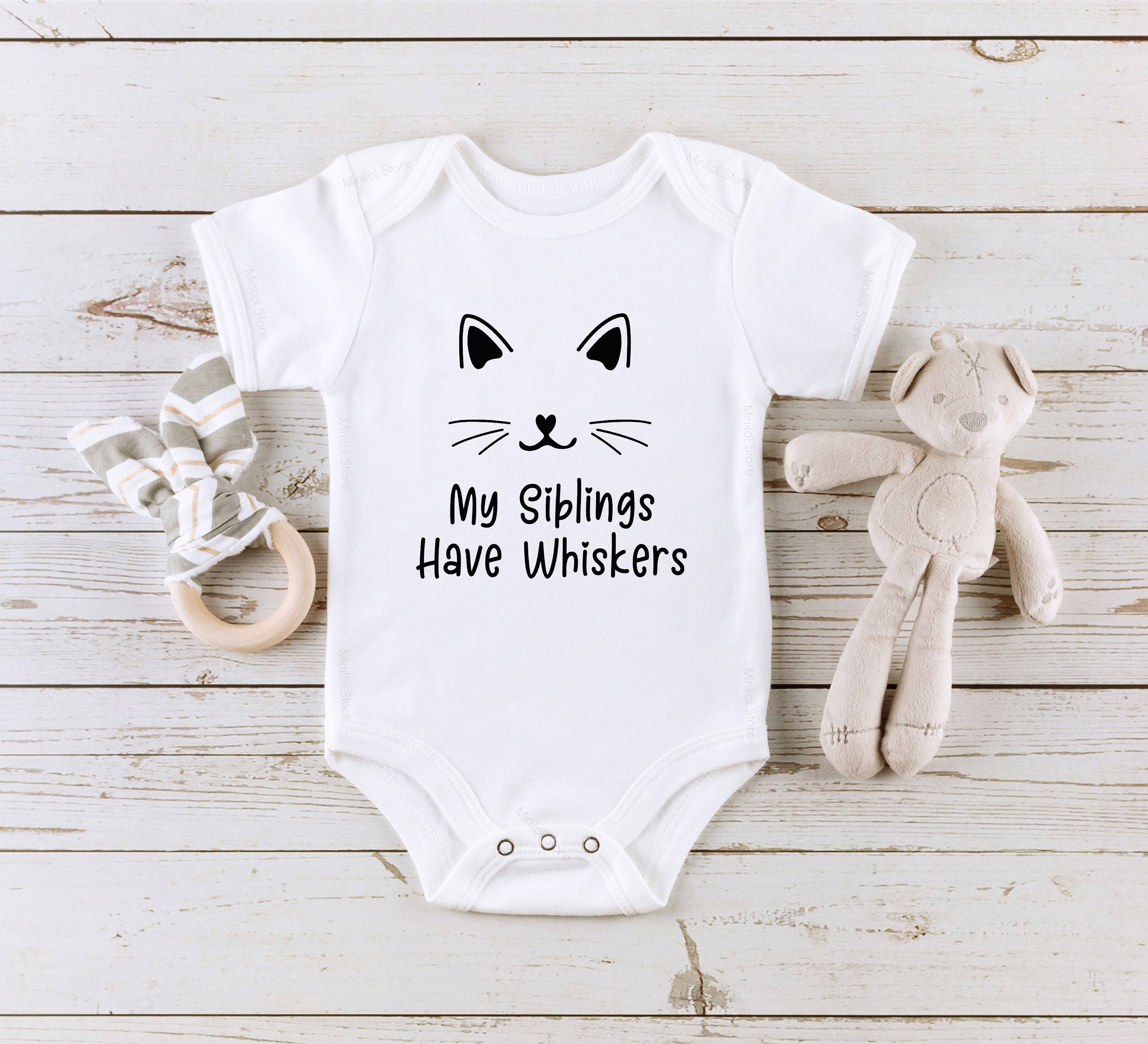 My Siblings Have Whiskers, Cat Baby Shower Gift, Gift For Baby, Baby Cat Onesie® Cat Baby Onesie® Kitten Onesie® Kitten Bodysuit