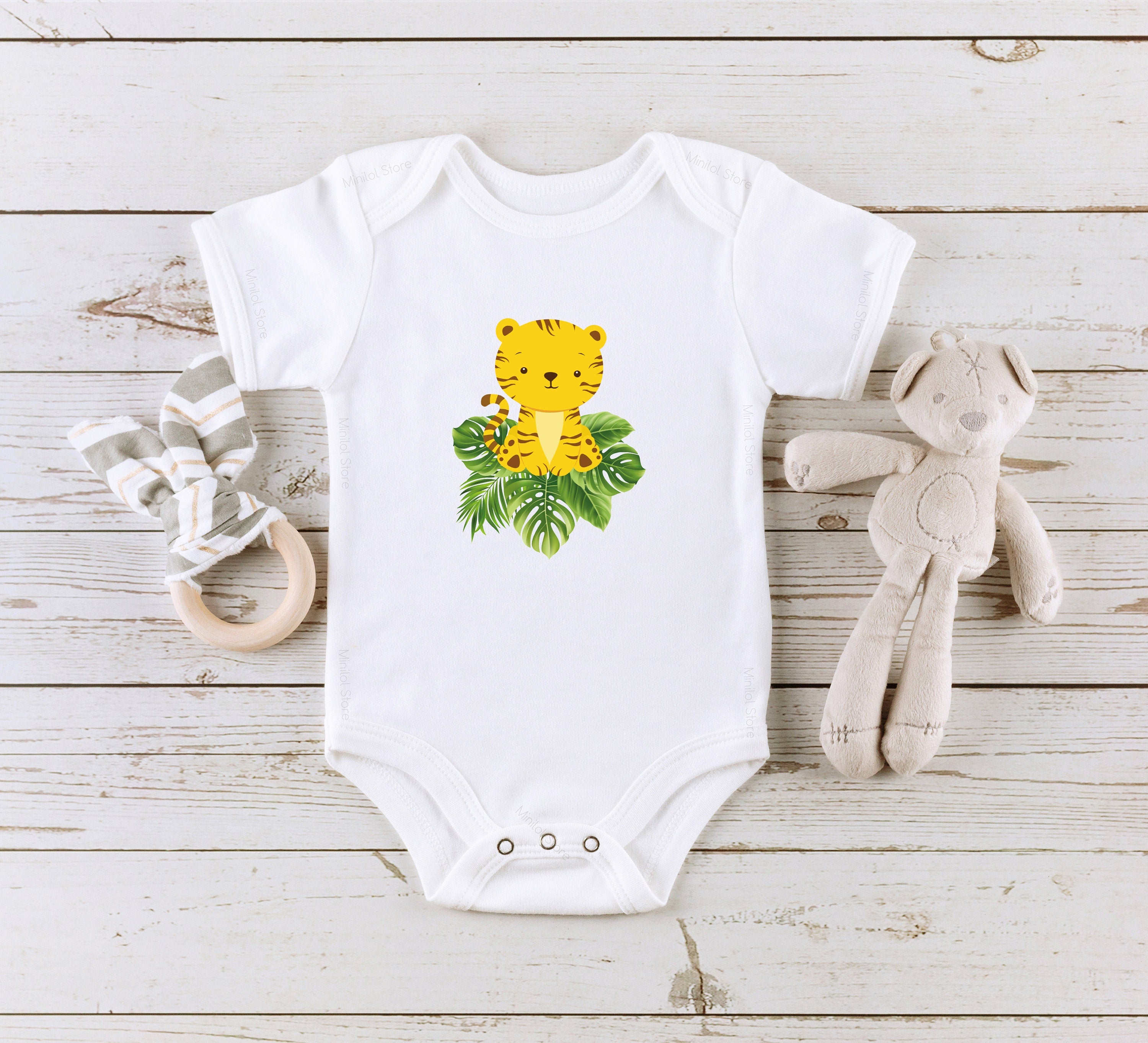 Tiger Onesie® Cute Baby , Tiger Baby Bodysuit, Tiger Baby Shirt, Baby Tiger Onesie® Cute Animal Onesie®