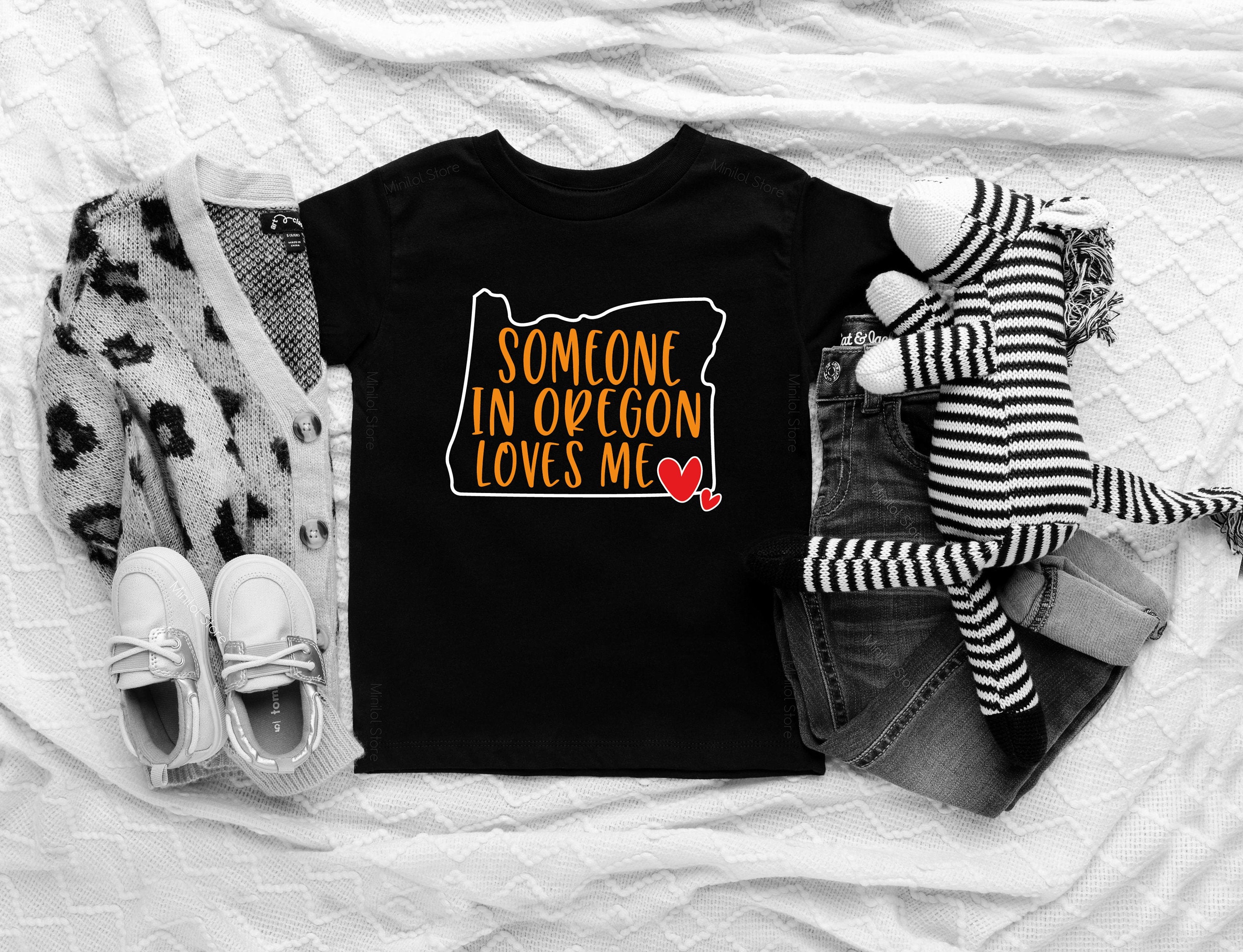 Someone In Oregon Loves Me Shirt , Oregon Kids Shirt, Loved Toddler Shirt, Oregon Themed Kids Gift, State Baseball Tee