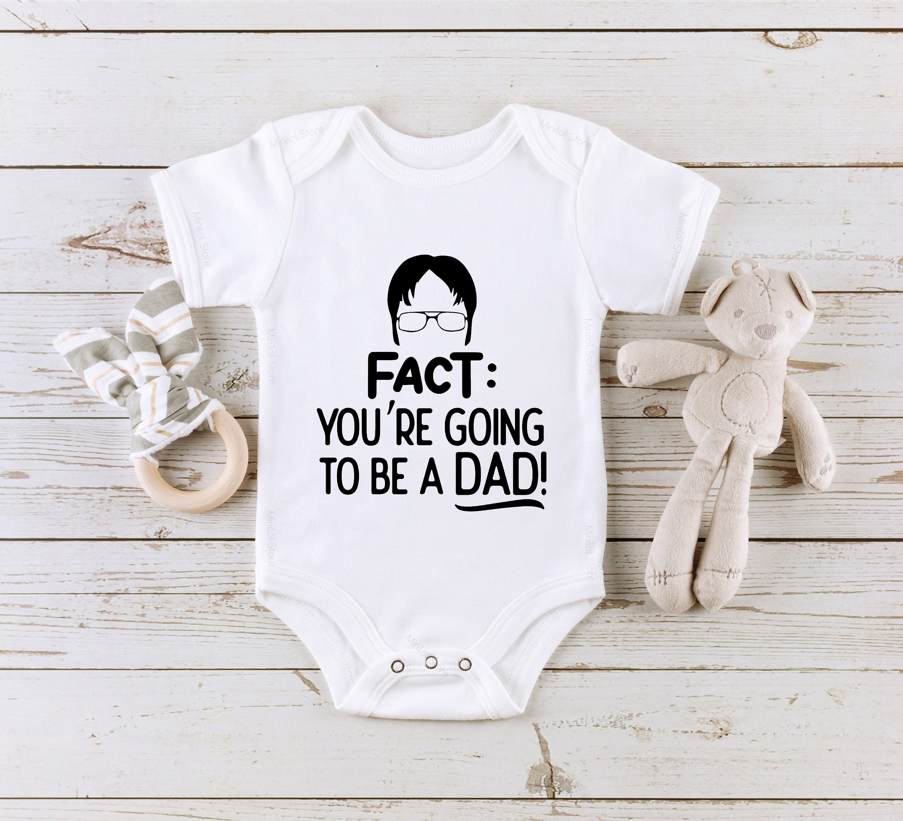 Fact: You're Going To Be A Dad Onesie® Funny Baby Onesie® Reveal Onesie® Funny Dad Bodysuit