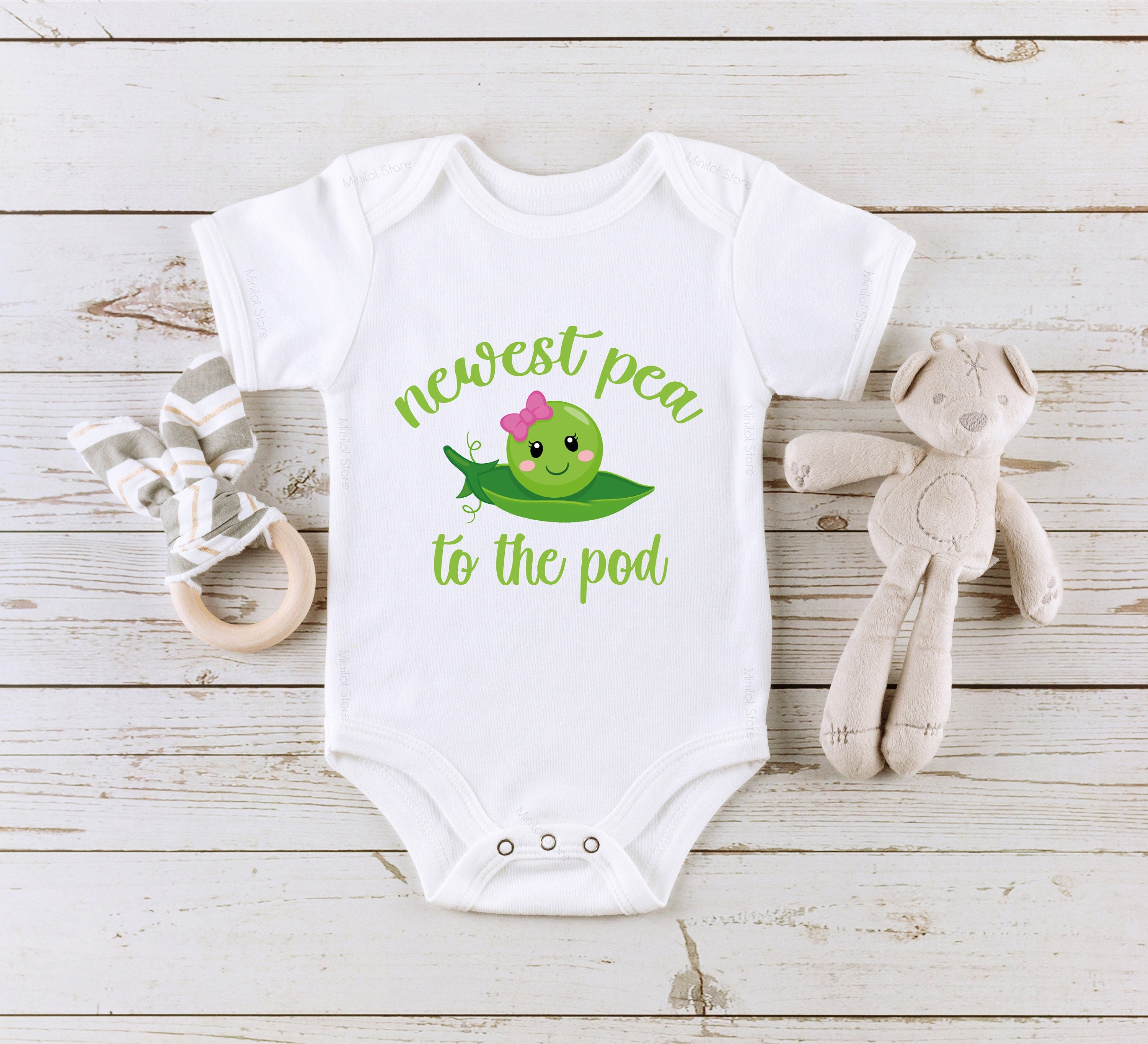 Newest Pea to the Pod Onesie®, Little Pea Pod Onesie®, Baby Nickname Onesie®, Take Home Outfit, Baby Name Onesie®, Baby Announcement