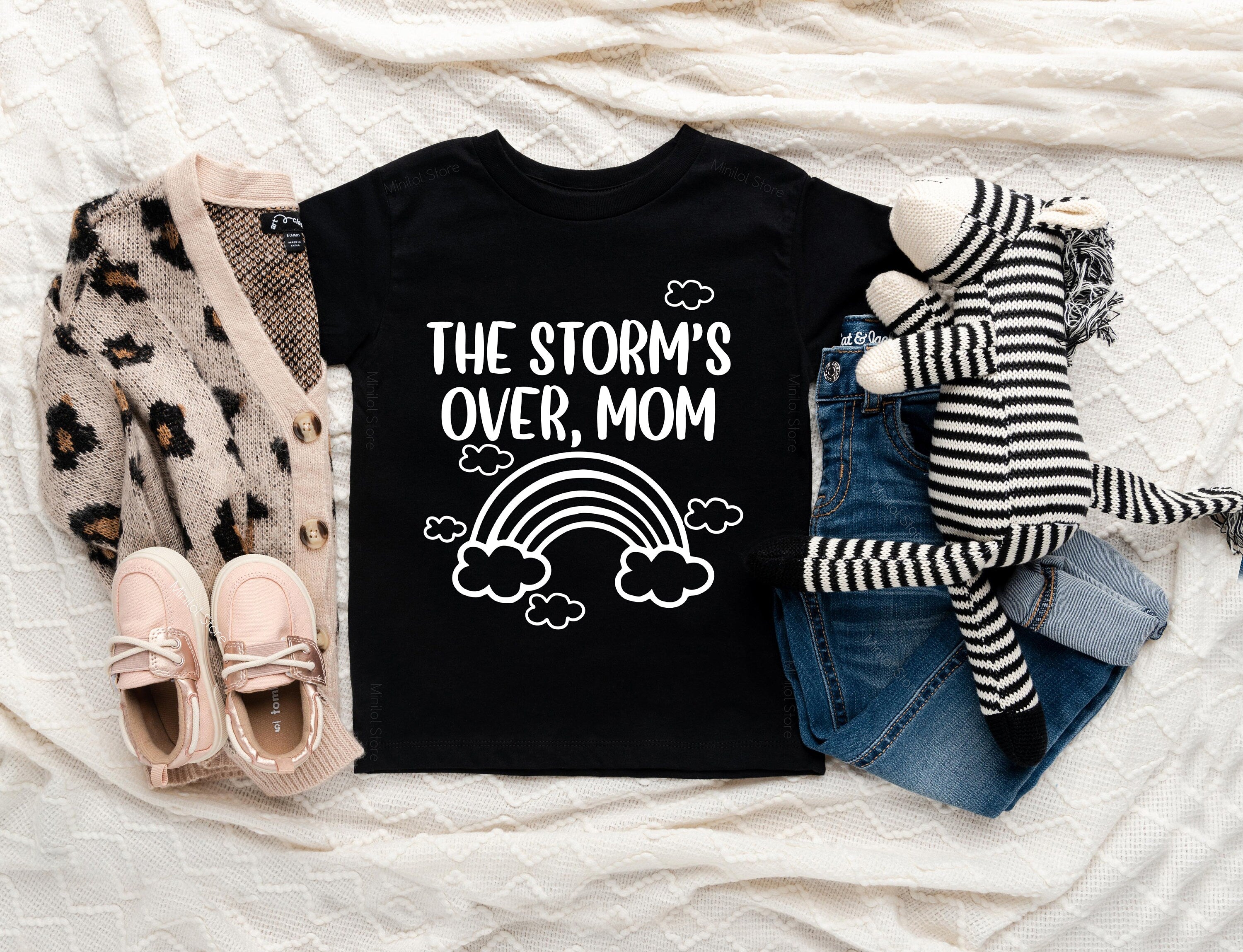 The Storm's Over Mom Shirt, Mom Rainbow Shirt, Funny Mom OnesieĀ®, Toddler Shirt, Mom Gift