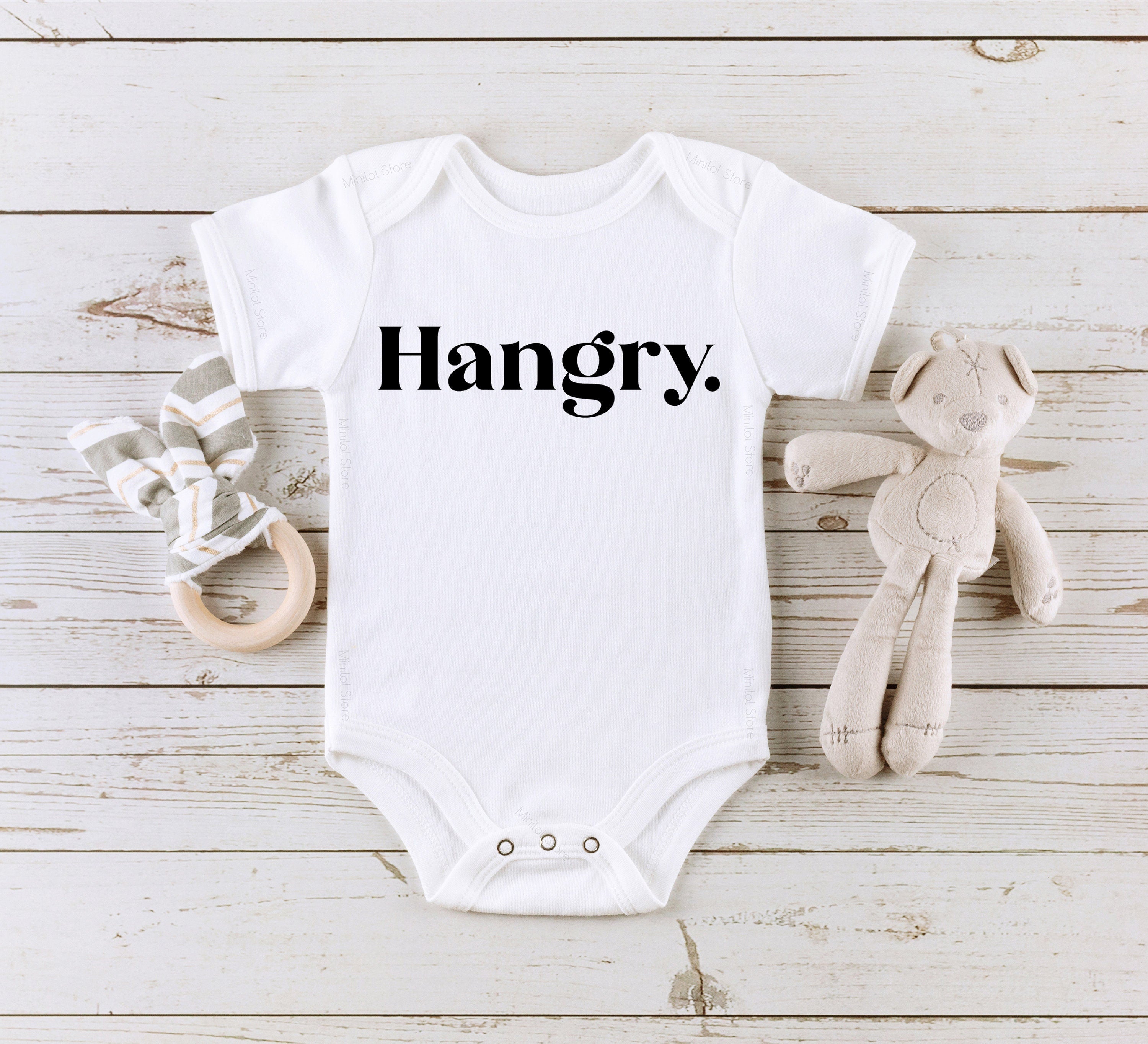 Funny Hangry Baby Onesie®, Funny Baby Clothes, Hangry Baby Onesie® Funny Newborn Onesie® Cute Hipster Baby Onesie®