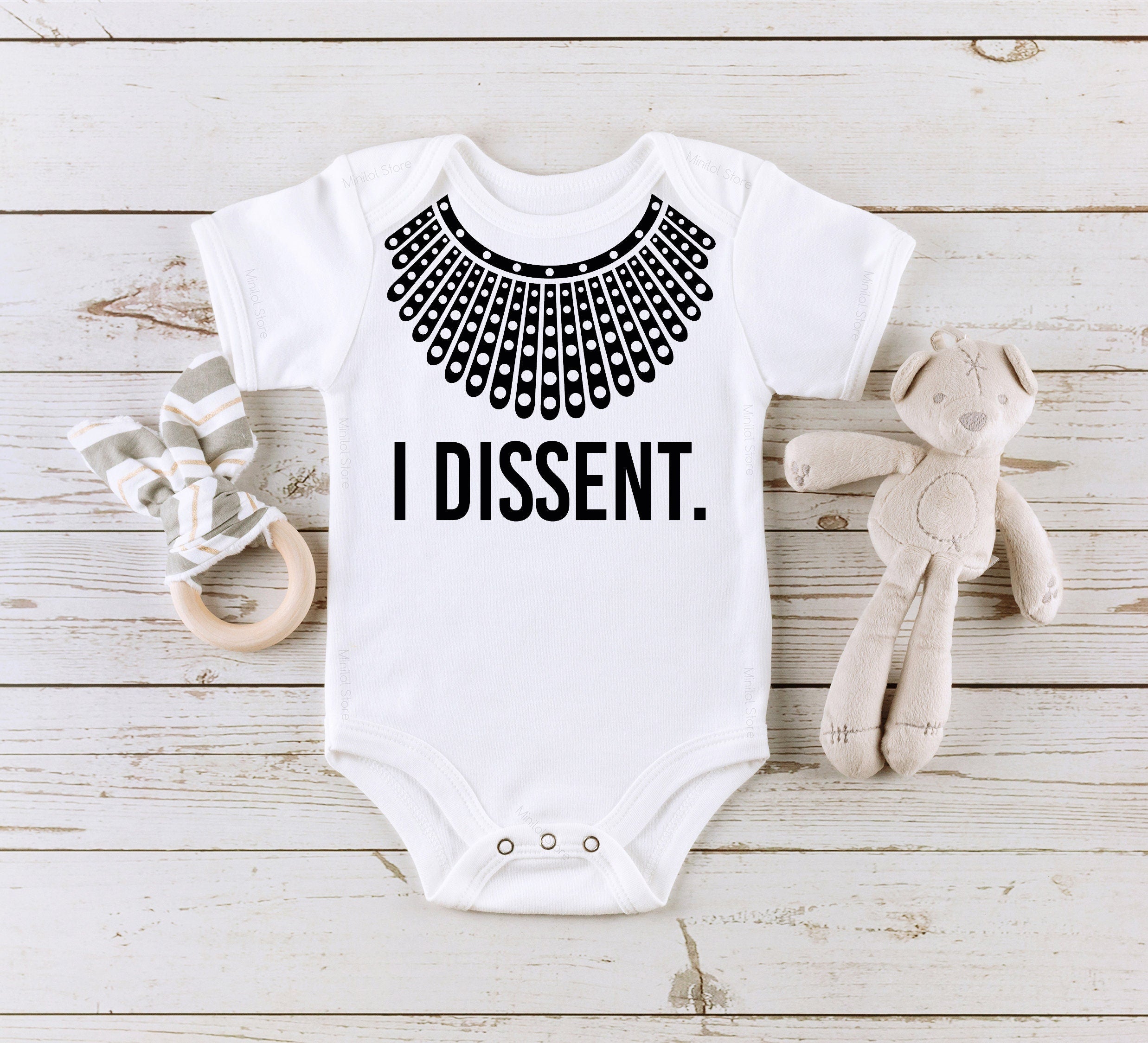 Ruth Baby Ginsburg Onesie® I Dissent Baby Bodysuit, Infant Onesie®, I Dissent Baby Onesie®