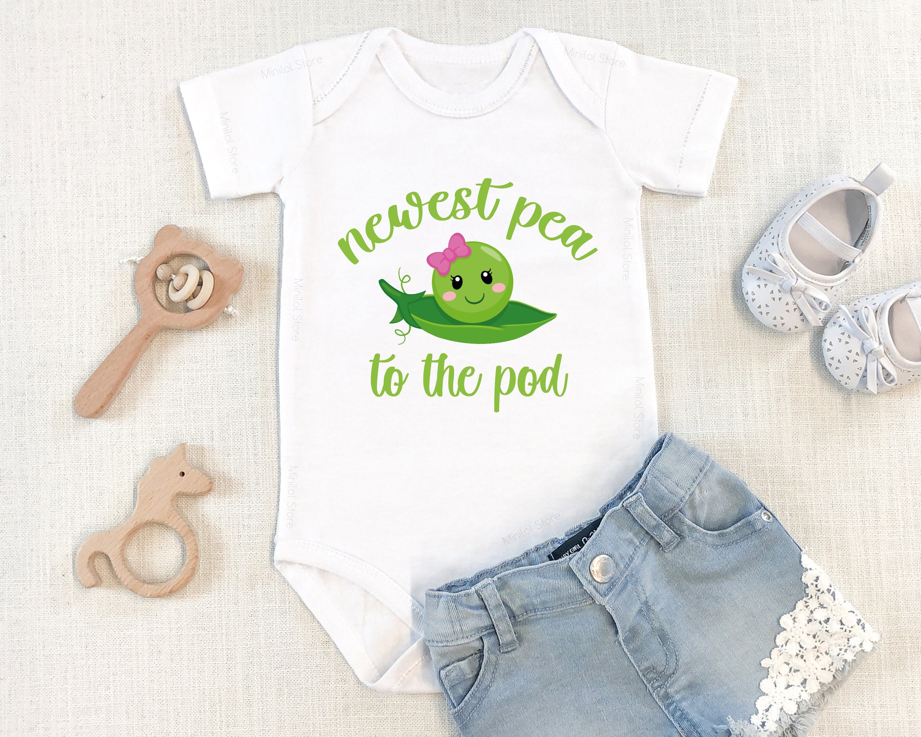 Newest Pea to the Pod Onesie®, Little Pea Pod Onesie®, Baby Nickname Onesie®, Take Home Outfit, Baby Name Onesie®, Baby Announcement