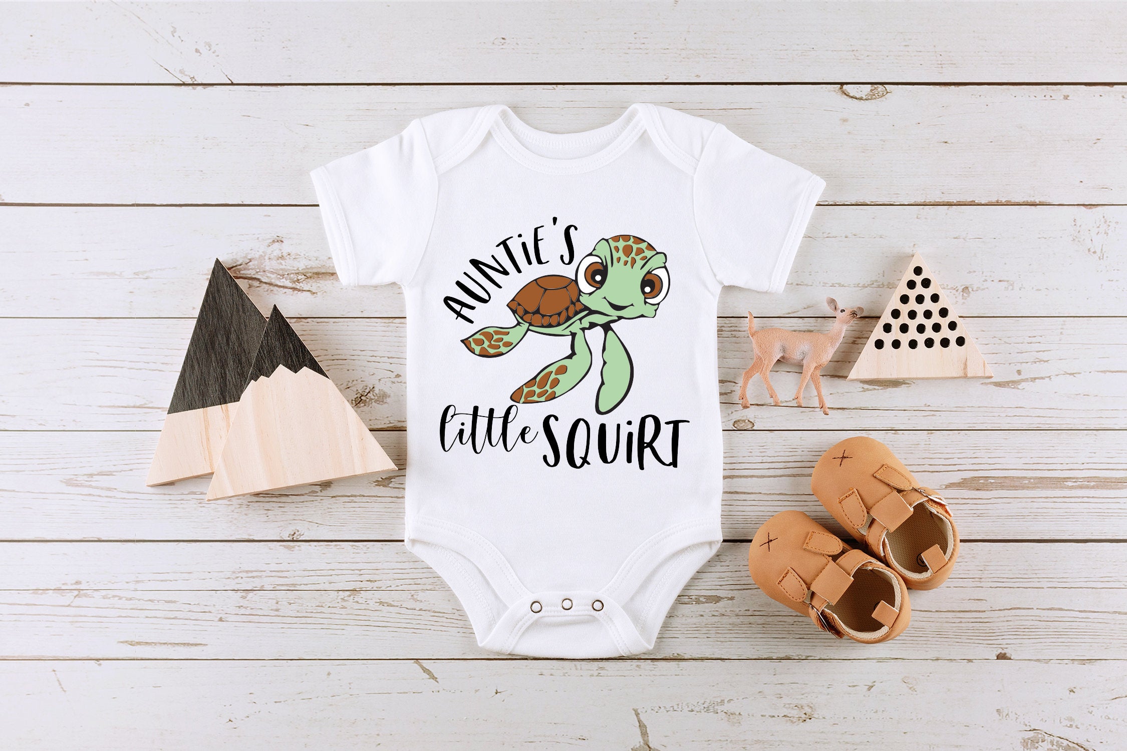 Auntie Baby Onesie®, Pregnancy Reveal Onesie® I Love My Aunt, Turtle Onesie® Little Squirt Onesie®Auntie Onesie® Baby Shower Gift
