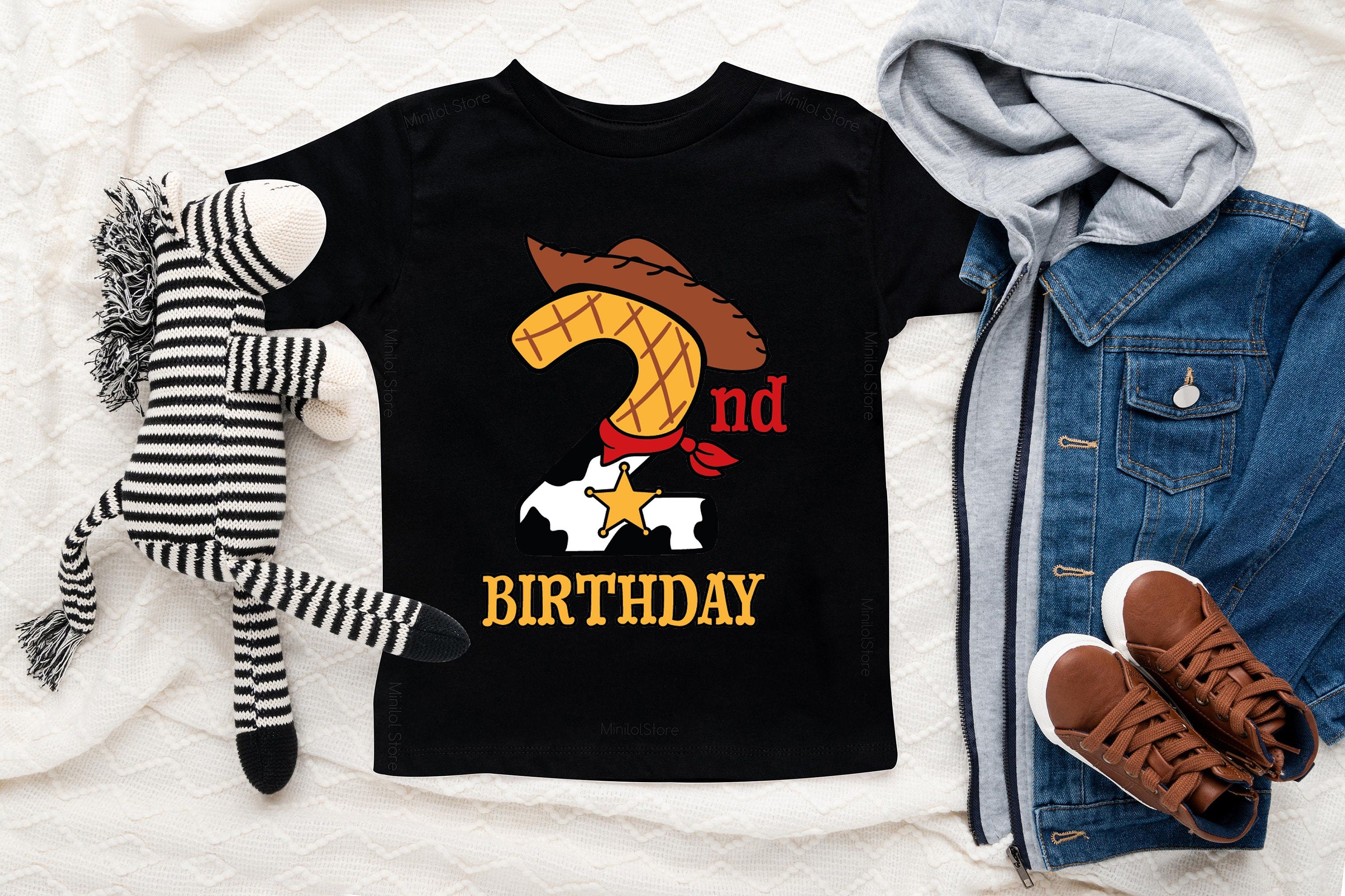 Cowboy Birthday Shirt, Second Birthday Boy Shirt, Raglan Woody Birthday Shirt, Cowboy Birthday Party Shirt