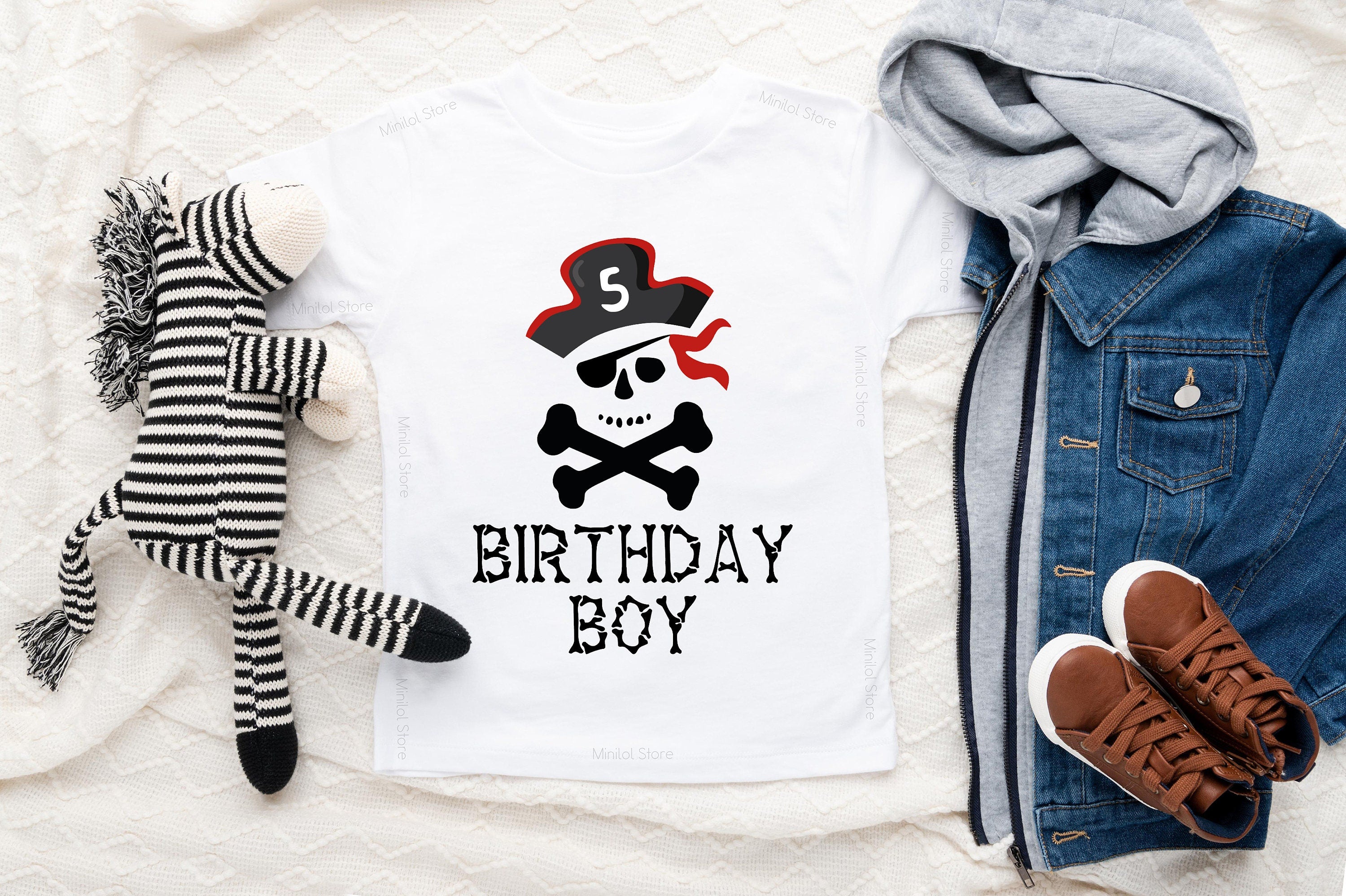 Pirate Birthday Boy Shirt, 5th Birthday Shirt, Pirate Birthday Boy Raglan, Cute Pirate Birthday Party Shirt, Pirate Birthday Party