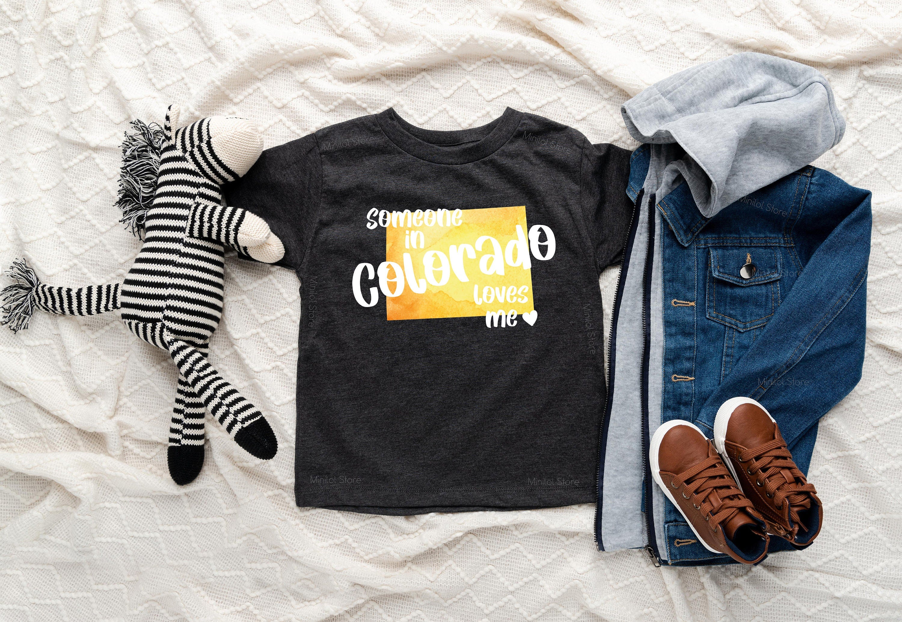 Someone In Colorado Loves Me Shirt, State Kids Shirt, Toddler Gift, Toddler Boy Shirt, Toddler Girl Shirt, Unique Kids Gift