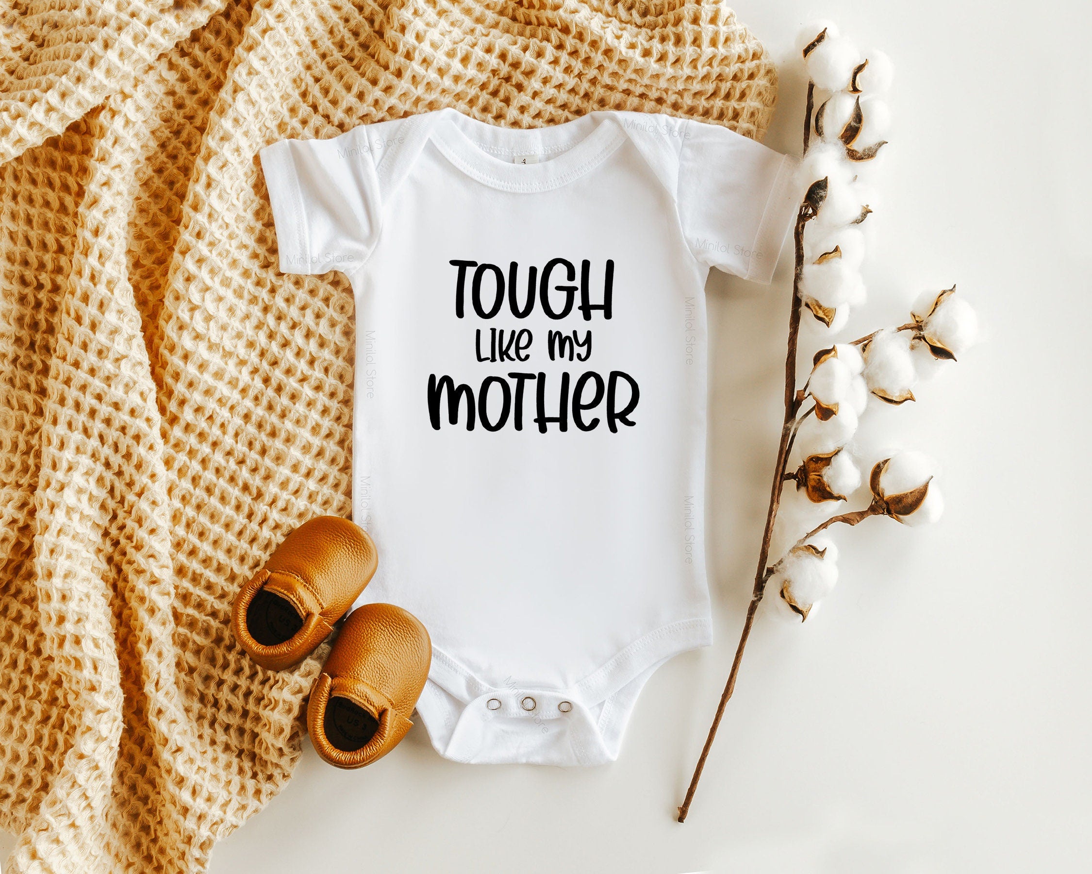 Tough Like My Mother Onesie® Tough Baby Onesie® Funny Baby Onesie® Strong Like My Mom Onesie®