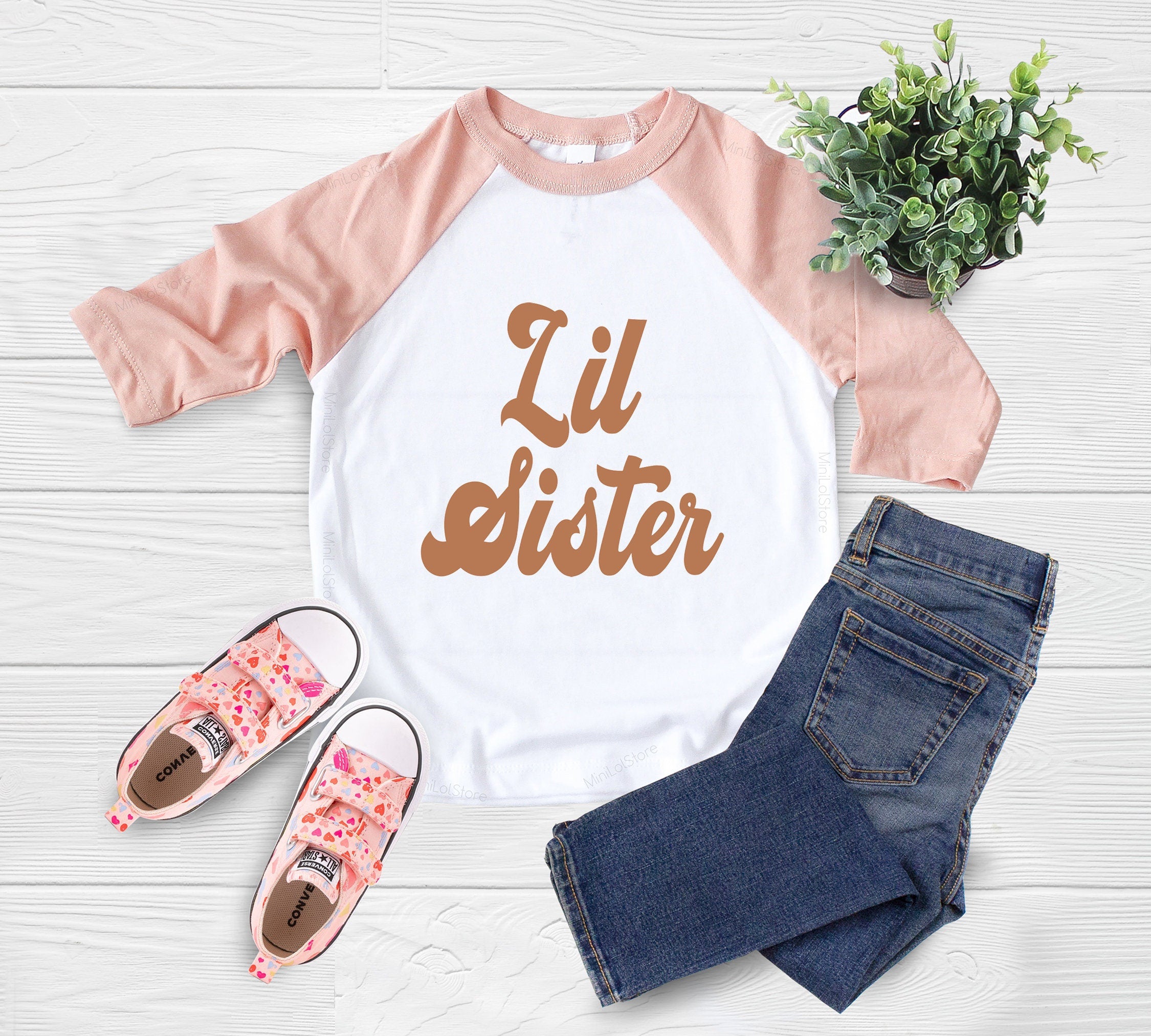 Little Sister Shirt, Little Sister Vintage Shirt, Little Sister Retro Shirt, Cute Lil Sister Shirt