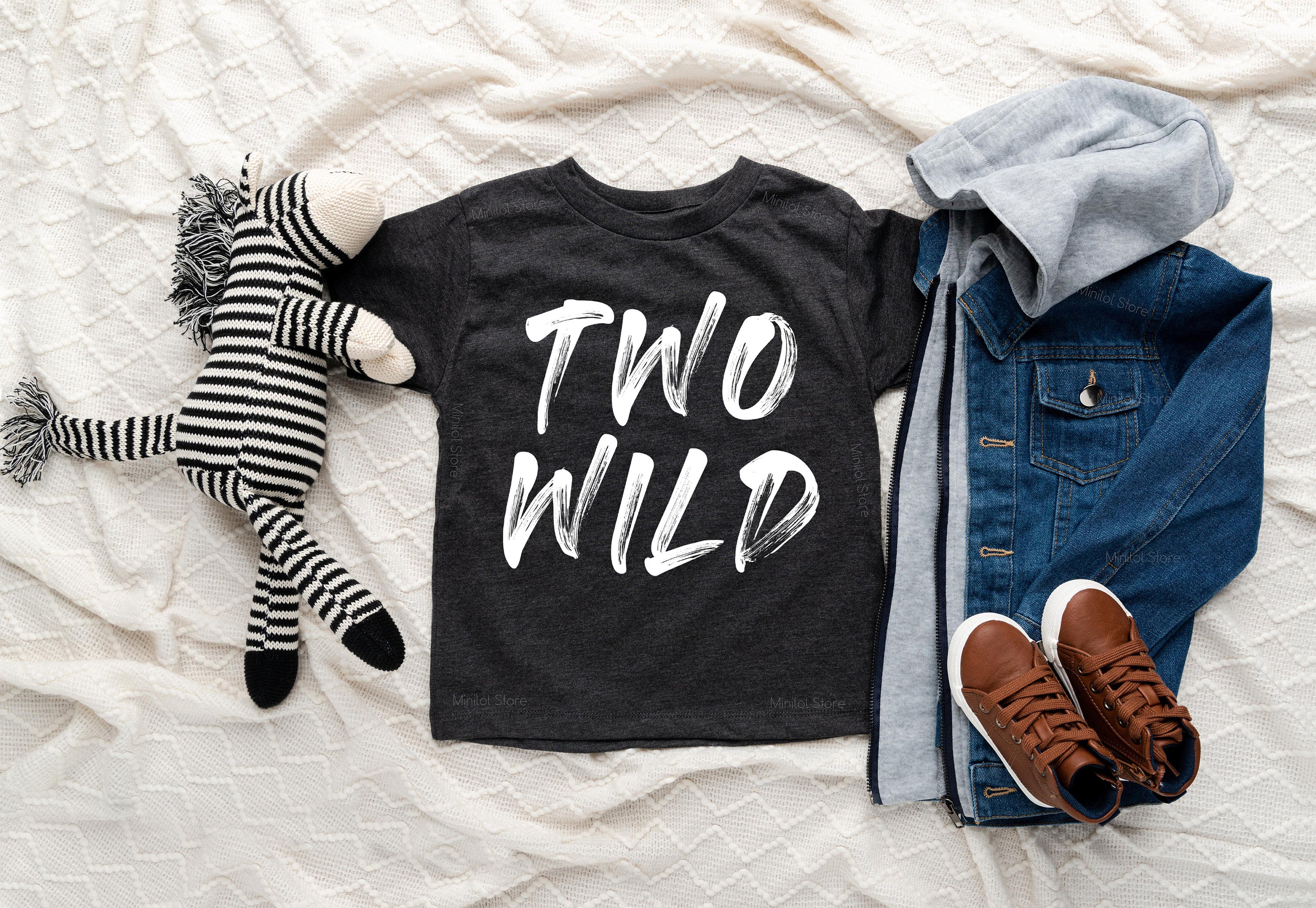 Two Wild Baseball Birthday Shirt, Toddler Shirt For 2 Year Old Birthday, Kids Second Birthday Gift