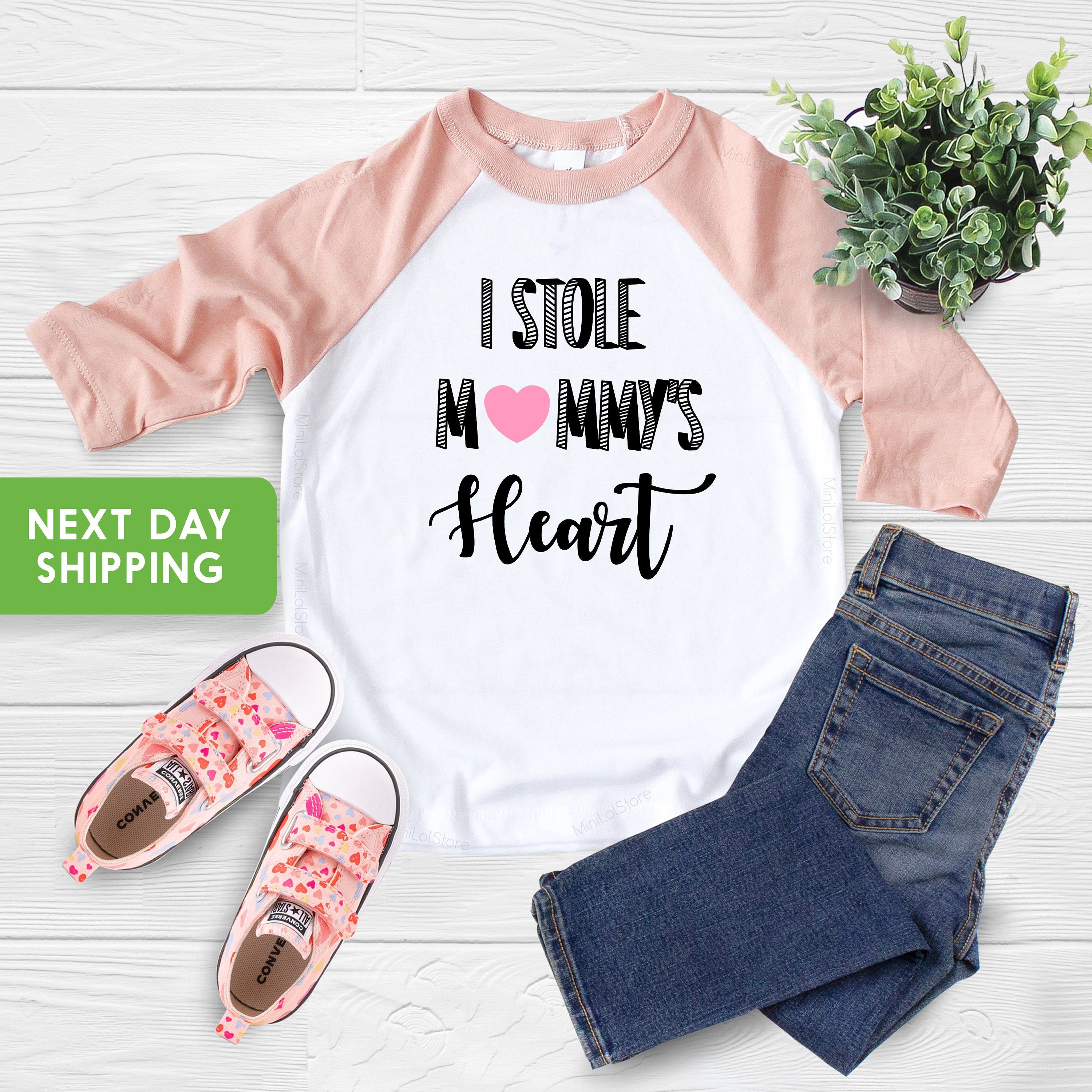 I Stole Mommy's Heart Kids Shirt, Mother's Day Shirt, Mother's Day Gift, I Love Mommy Shirt, New Mom Gift, Baby Shower Gift, Mother's Day