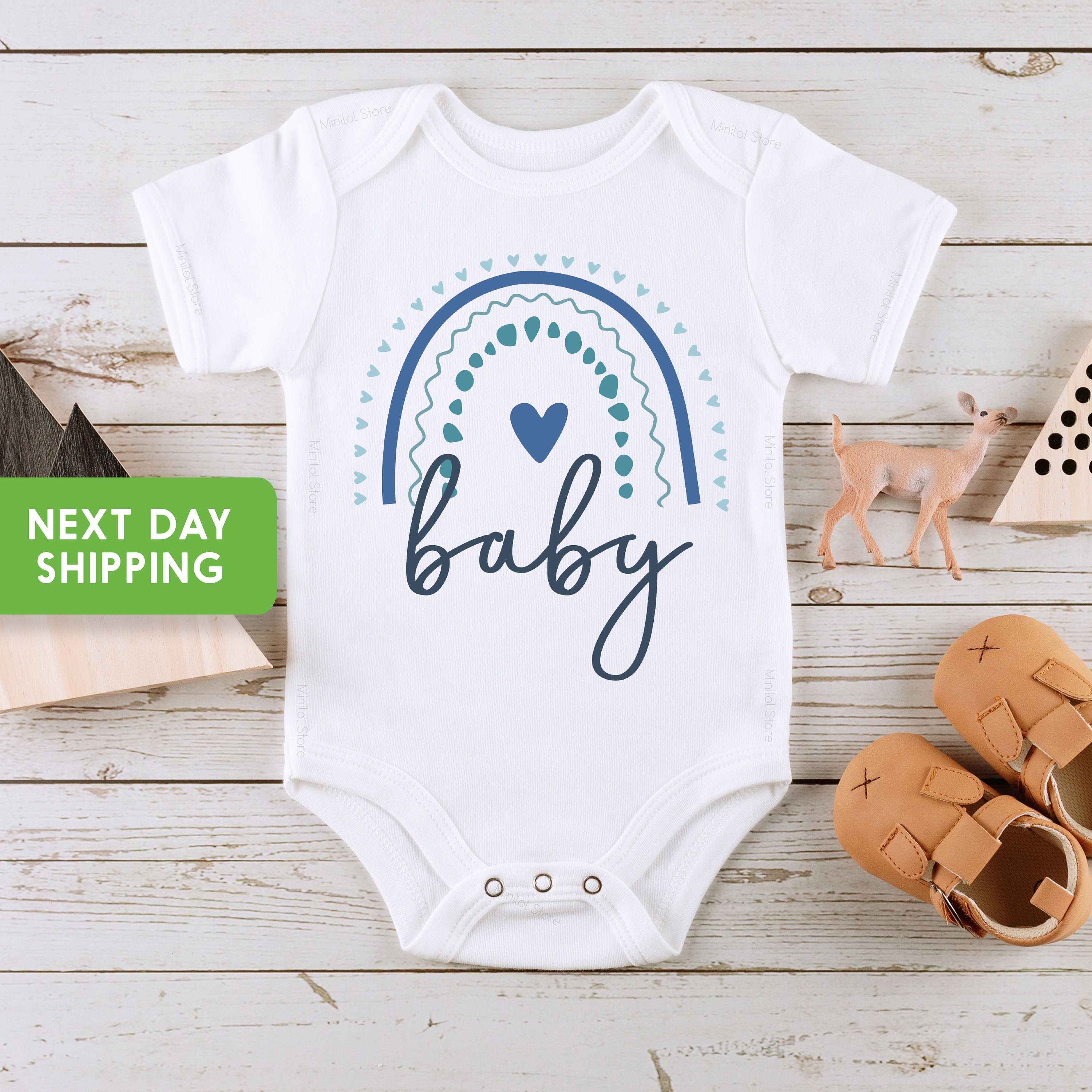 Rainbow Baby Onesie®, Rainbow Baby Boy Onesie®, Blue Rainbow Baby Onesie®, Cute Rainbow Baby Boy Gift, Cute Girl Onesie®