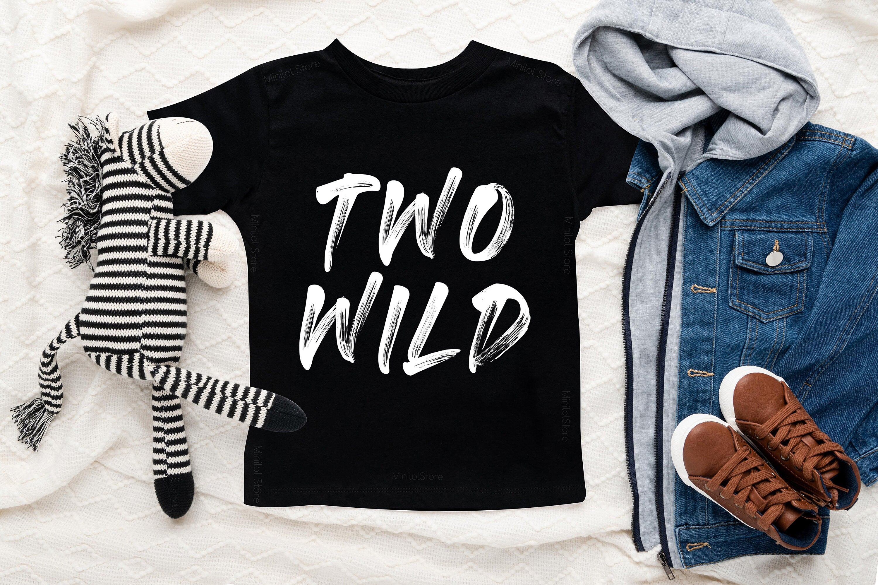 Two Wild Baseball Birthday Shirt, Toddler Shirt For 2 Year Old Birthday, Kids Second Birthday Gift