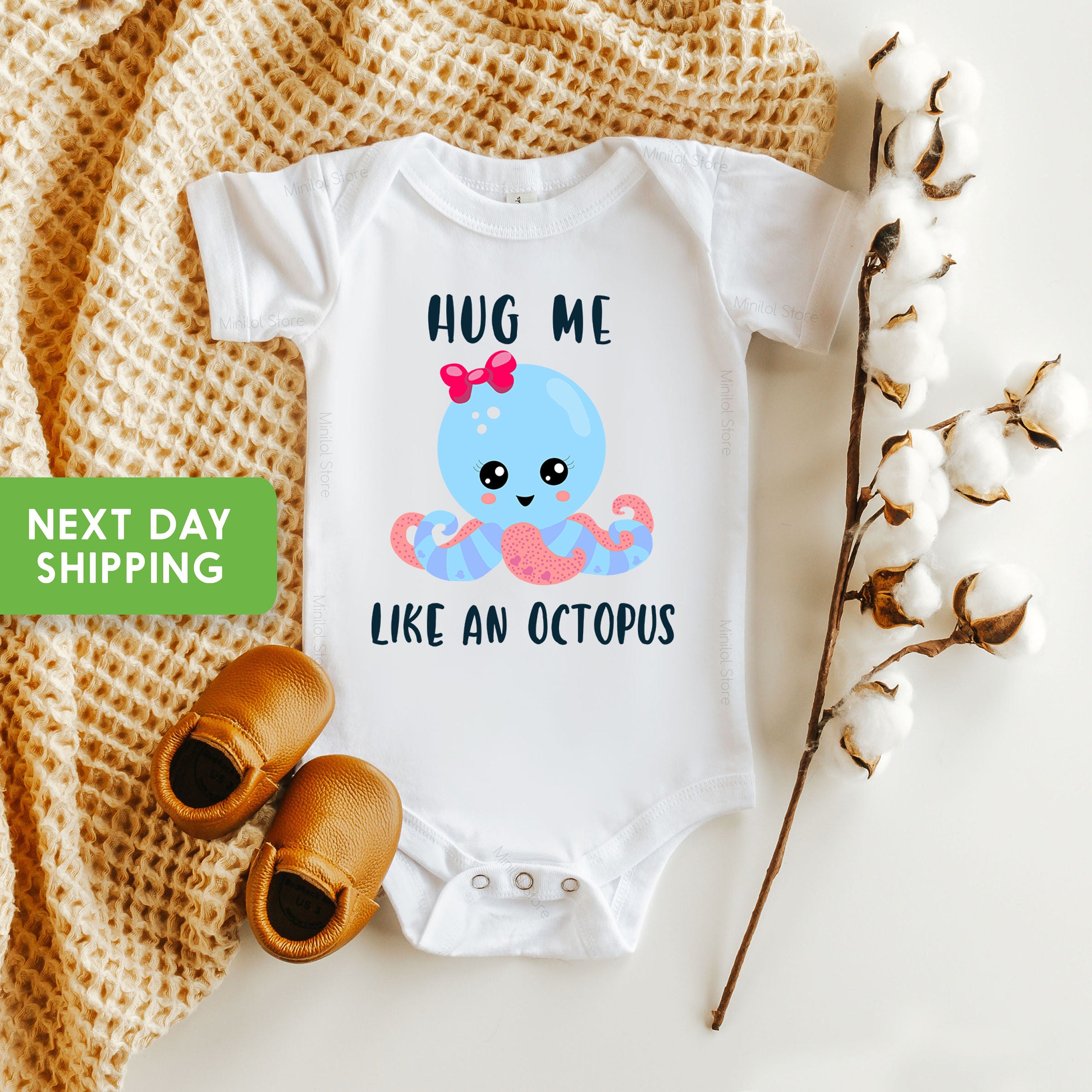 Octopus OnesieĀ® Funny Baby OnesieĀ® Octopus Baby Shower, Hug Me Like An Octopus Baby OnesieĀ® Hipster Baby OnesieĀ®