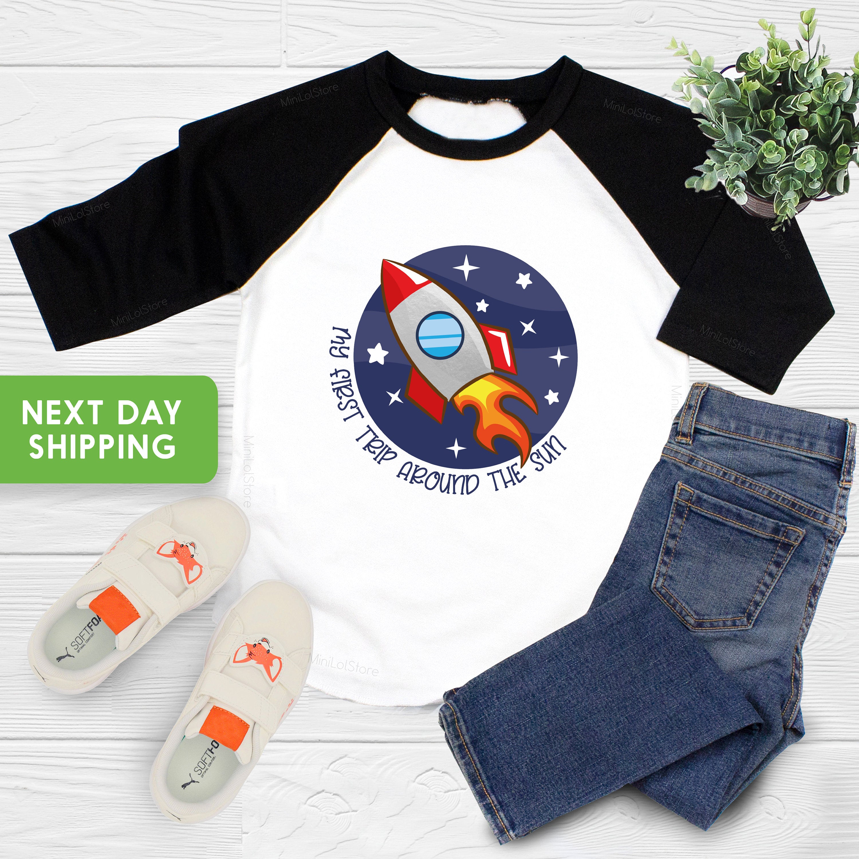 First Trip Around the Sun Birthday, Rocket Ship Birthday Shirt, 1st Birthday Shirt Boy, Spaceship Birthday Shirt, Baby Boy First Birthday