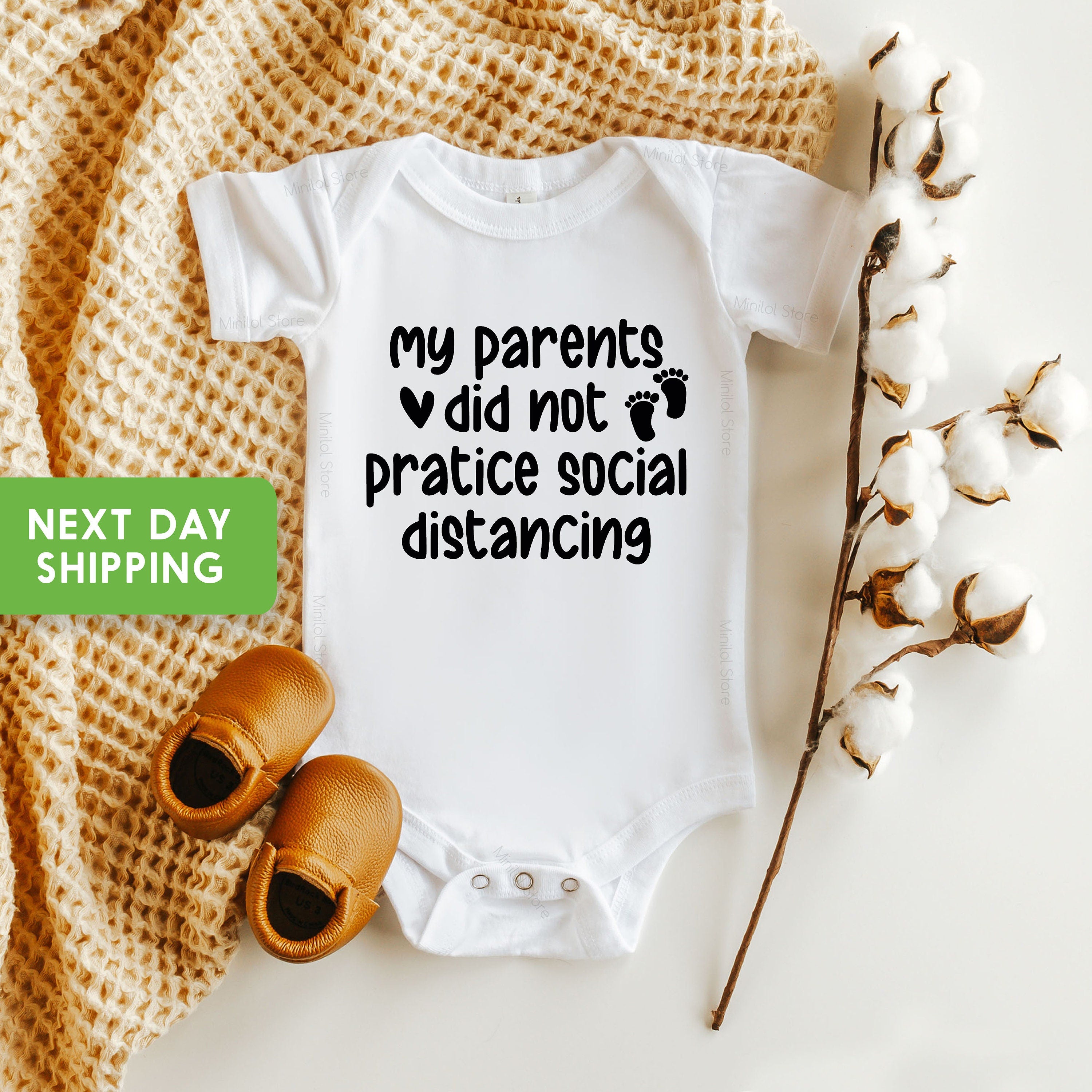 My Parents Did Not Practice Social Distancing OnesieĀ® Funny Quarantine Baby OnesieĀ® Funny Pregnancy Announcement OnesieĀ®