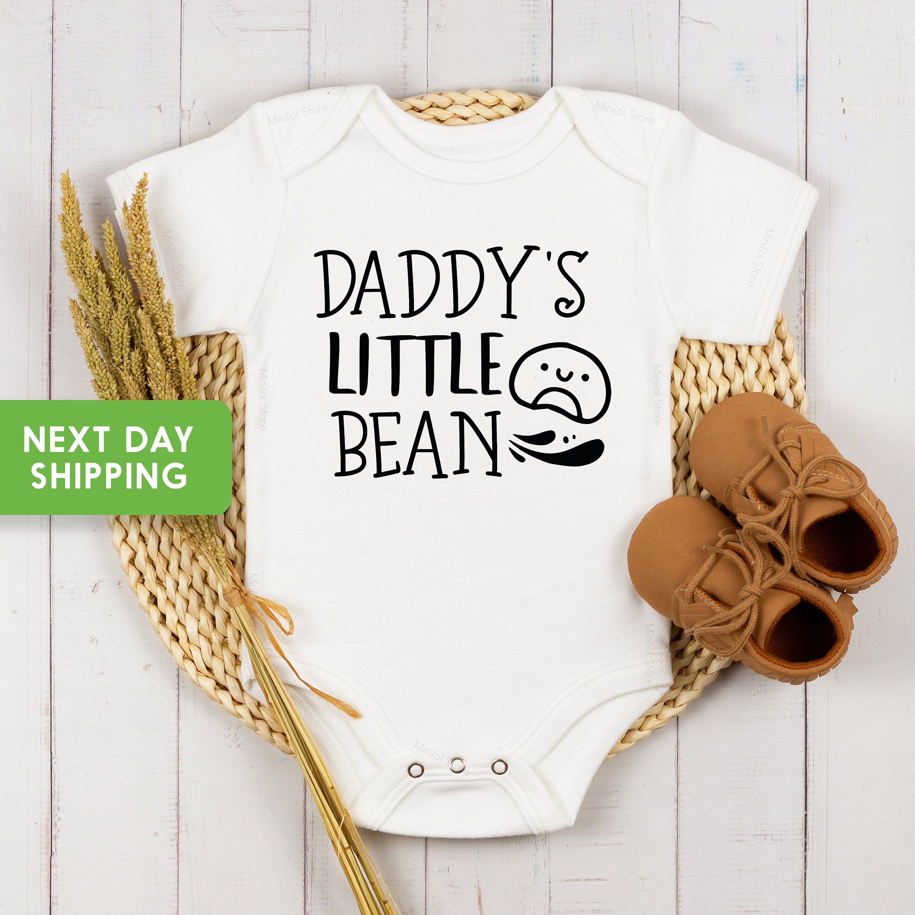 Daddy's Little Bean Onesie® New Dad Onesie® Coffee Onesie® Baby Bean Onesie® Coffee Shirt, Funny Coffee Onesie®