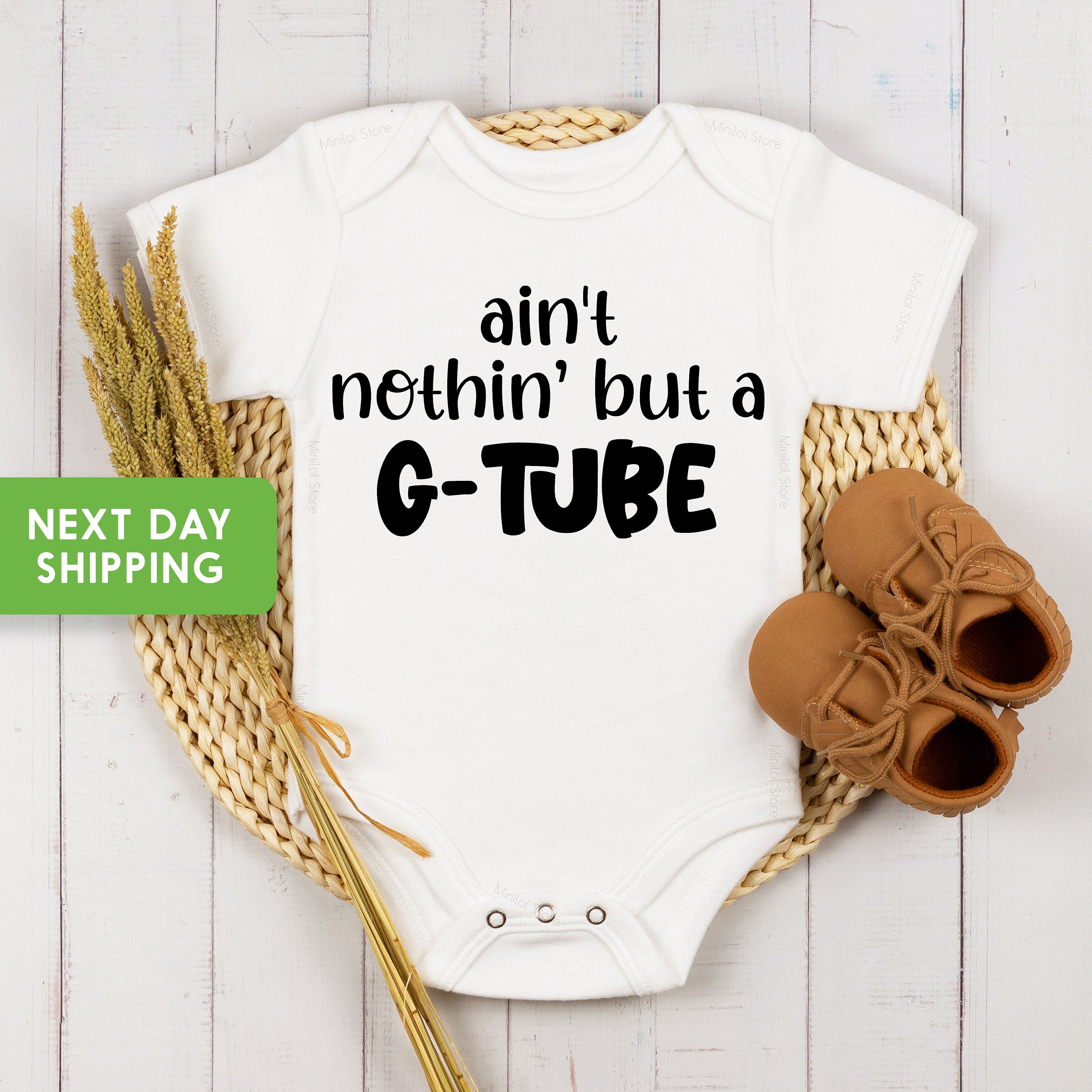 Gangsta G-Tube Onesie® G-Tube Onesie® Preemie Baby Onesie® G-Tube Bodysuit, Rap Onesie® Nicu Tube Baby, G-Thang Bodysuit