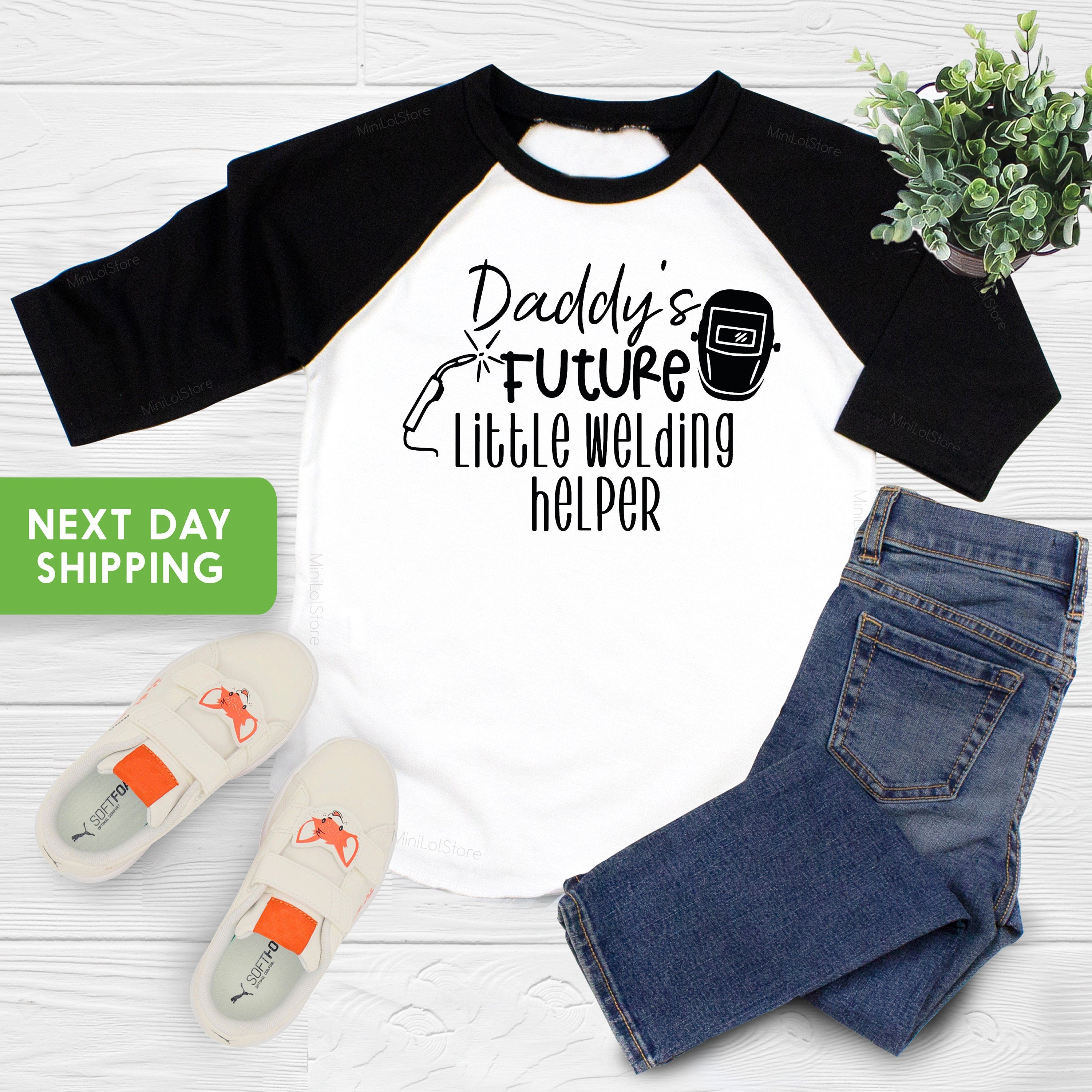 Daddy's Future Little Welding Helper Shirt, Mechanic Kids Shirt, Welder Shirt, Daddy's Little Helper Tee