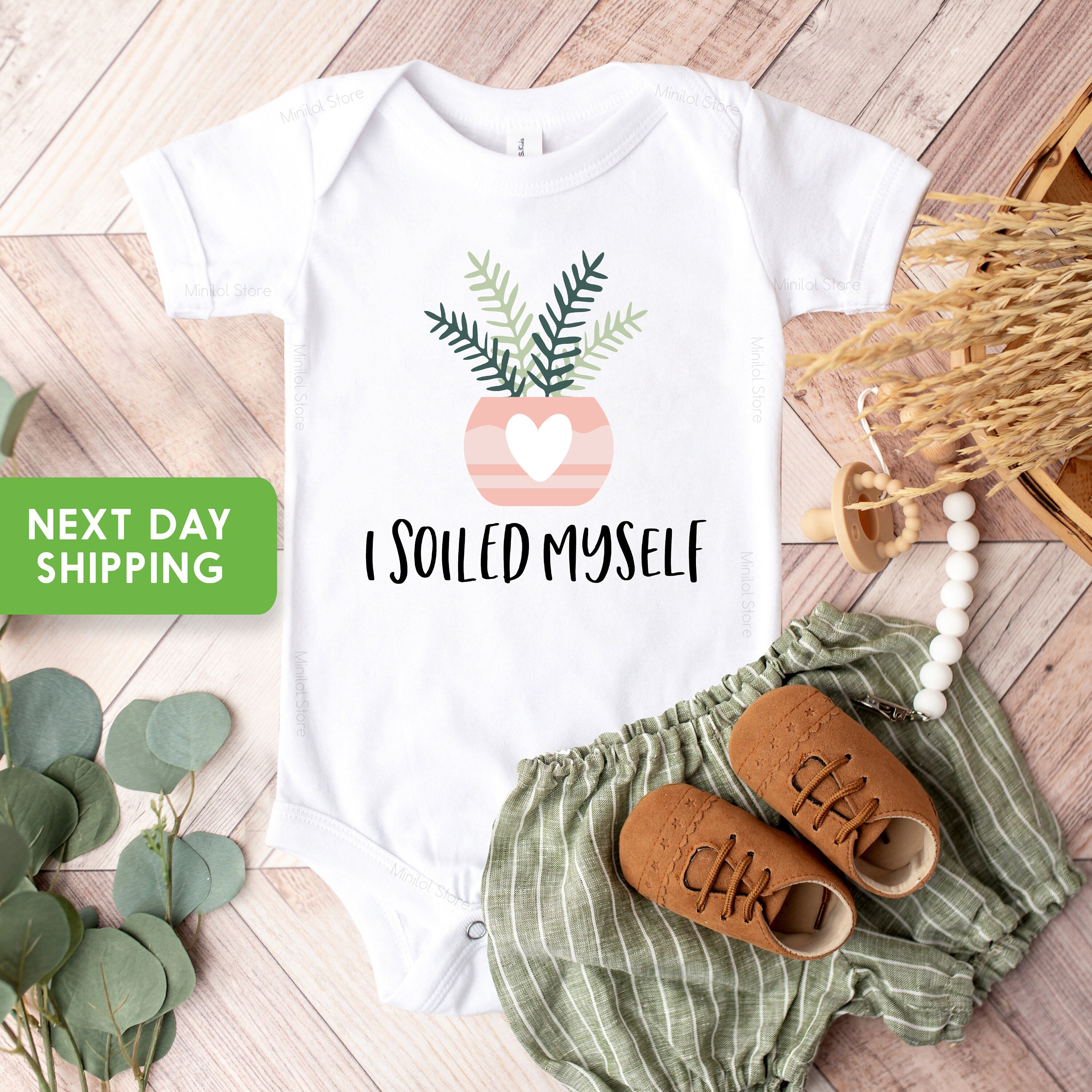 I Soiled Myself Baby OnesieĀ® Succulent Funny Plant OnesieĀ® Succulent Baby Shirt,Cute Baby