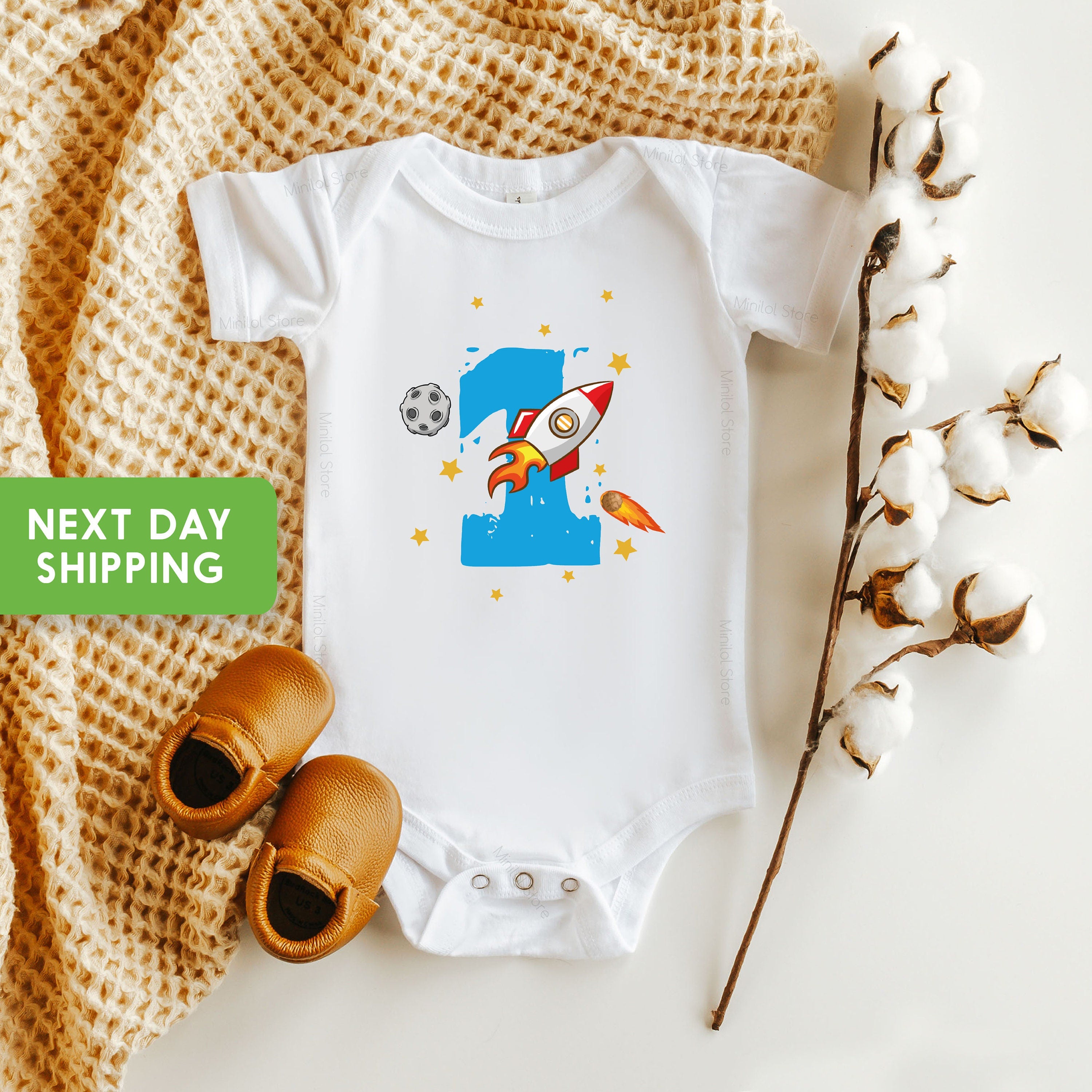 Outer Space 1st Birthday Baby Boy Outfit, Spaceship First Birthday Shirt, One Year Old Birthday Baby Clothes, 1 Year Old Birthday Outfit