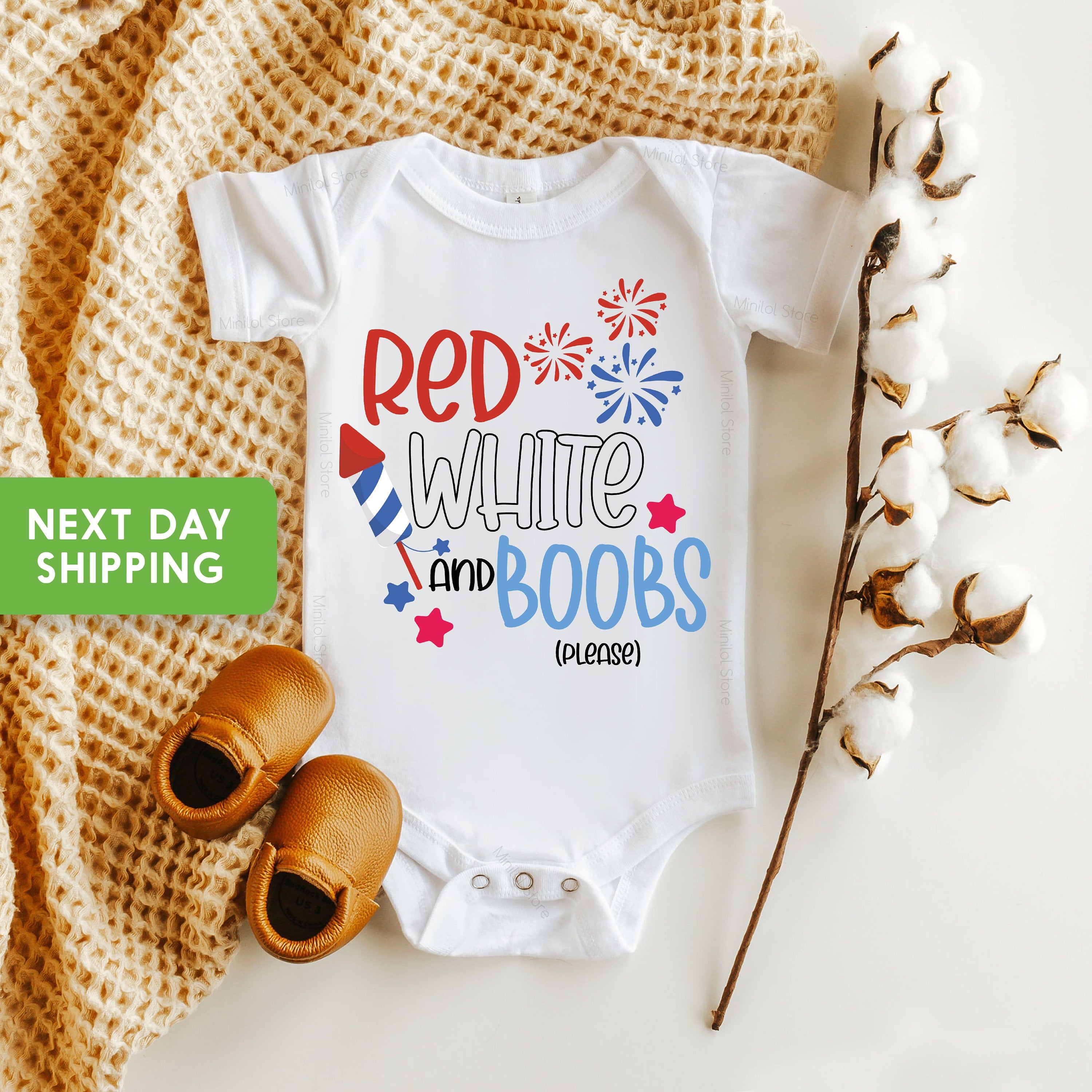 Red White & Boobs Onesie®, 4th Of July Onesie®, Fourth Of July Shirt, Breastfeeding Onesie®, 4th Of July Kid's Shirt, USA Onesie®