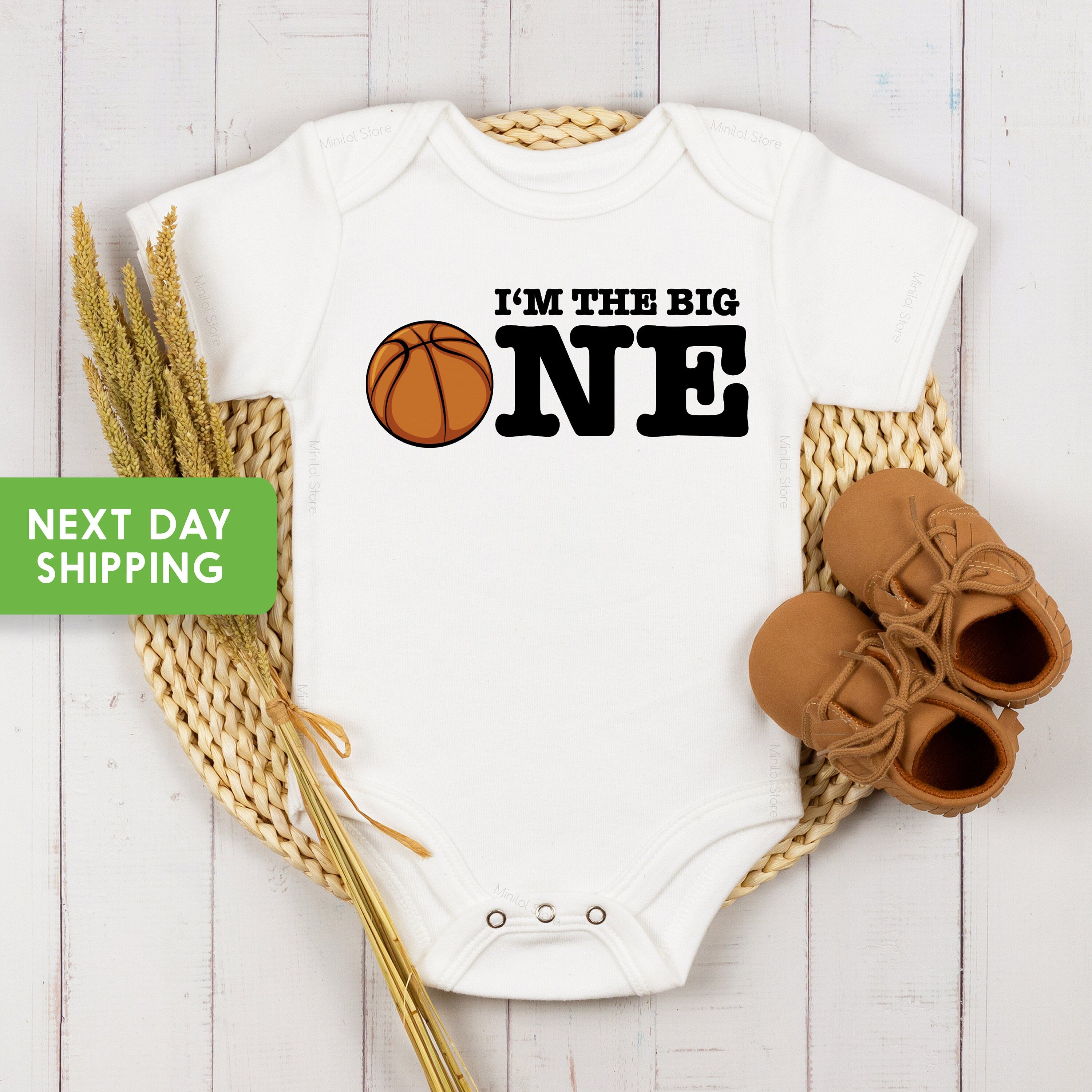 First Birthday Boy, Basketball Onesie® The Big One Birthday Shirt, Cake Smash Outfit, Baby Boy Birthday Gift