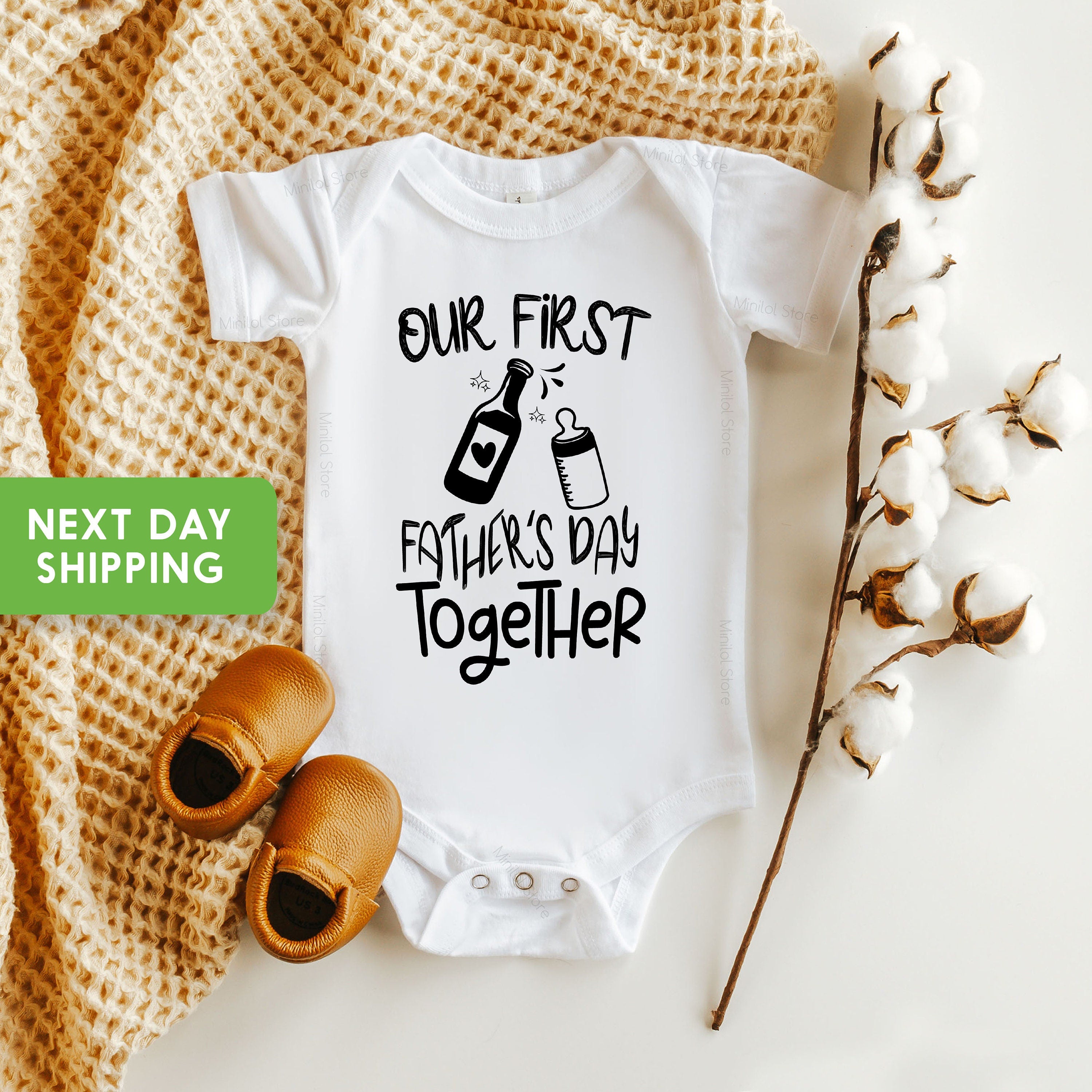 Our First Father's Day Together, Baby OnesieĀ® Baby Shower Gift, Funny OnesieĀ® Baby Boy, Girl, Baby Clothing, Newborn OnesieĀ®