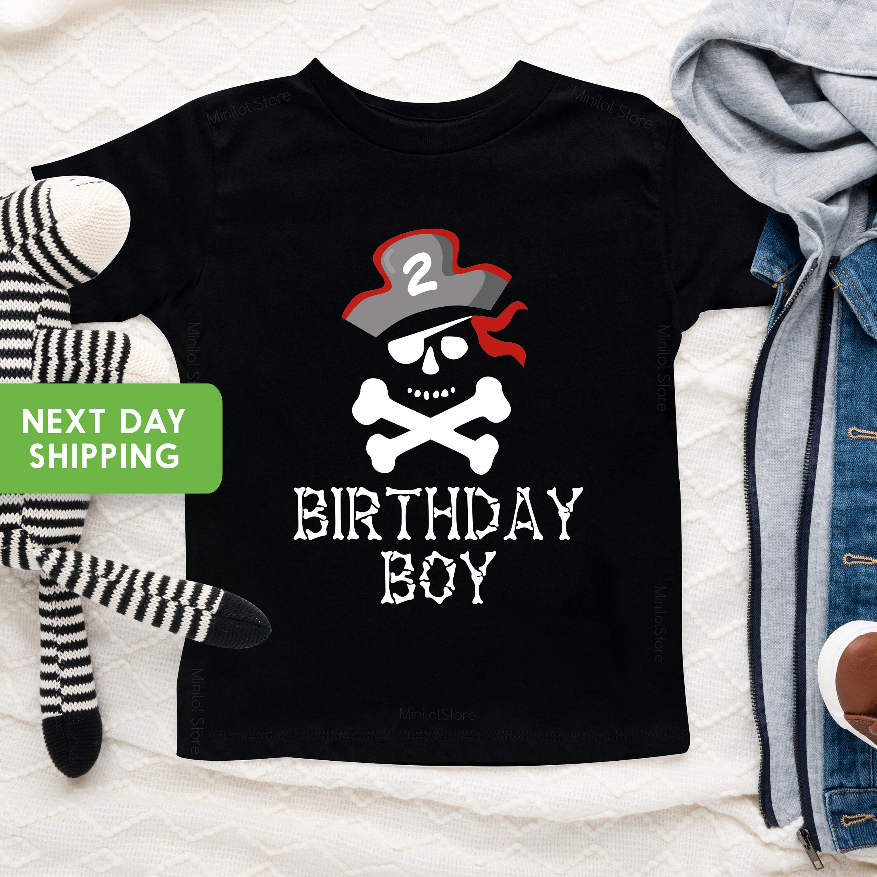 Second Pirate Birthday Boy Shirt, 2nd Birthday Shirt, Pirate Birthday Boy, Cute Pirate Birthday Party Shirt, Pirate Birthday Party