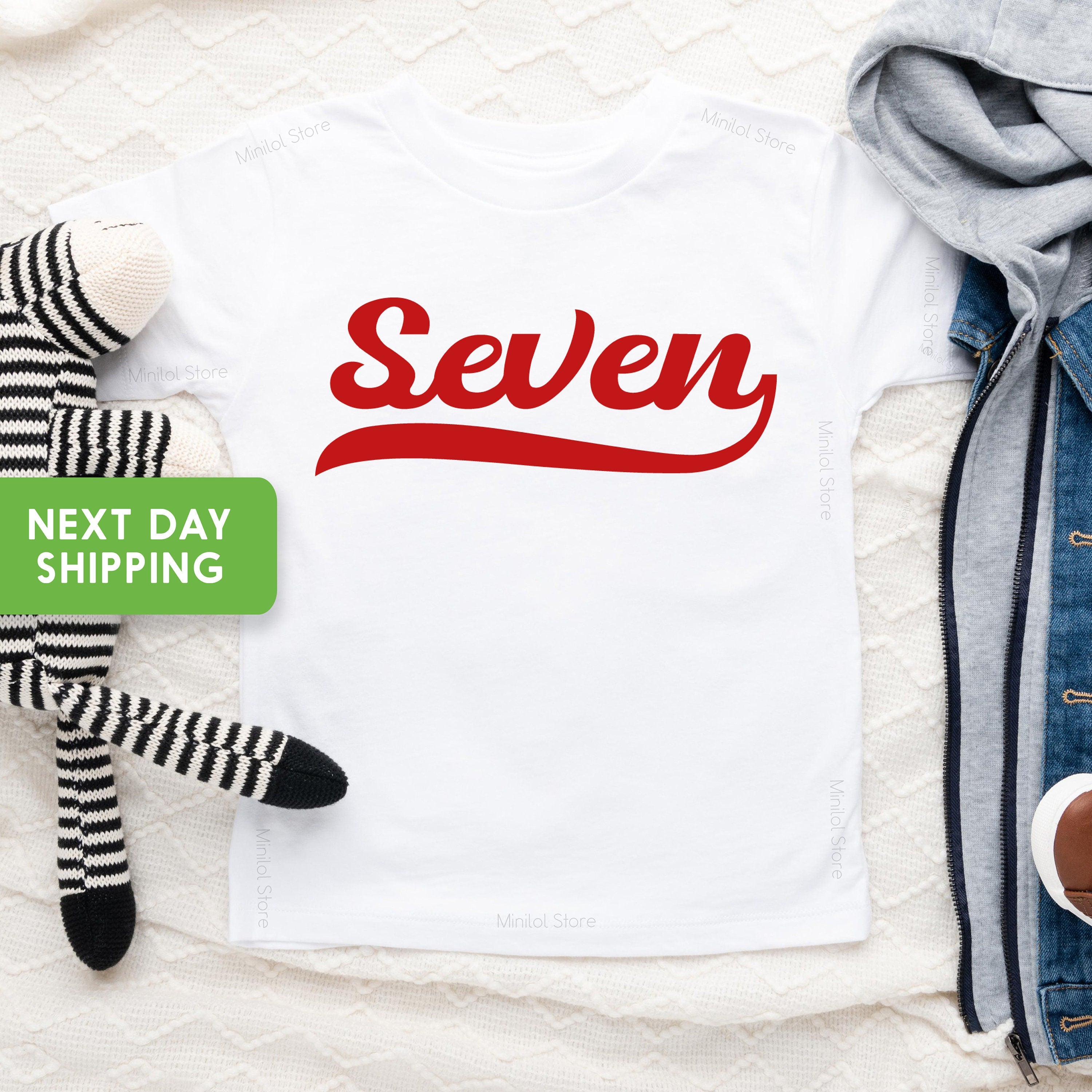 Seventh Birthday Shirt, Baseball 7th Birthday Shirt, Seventh Birthday Shirt, Seventh Birthday Baseball Tee