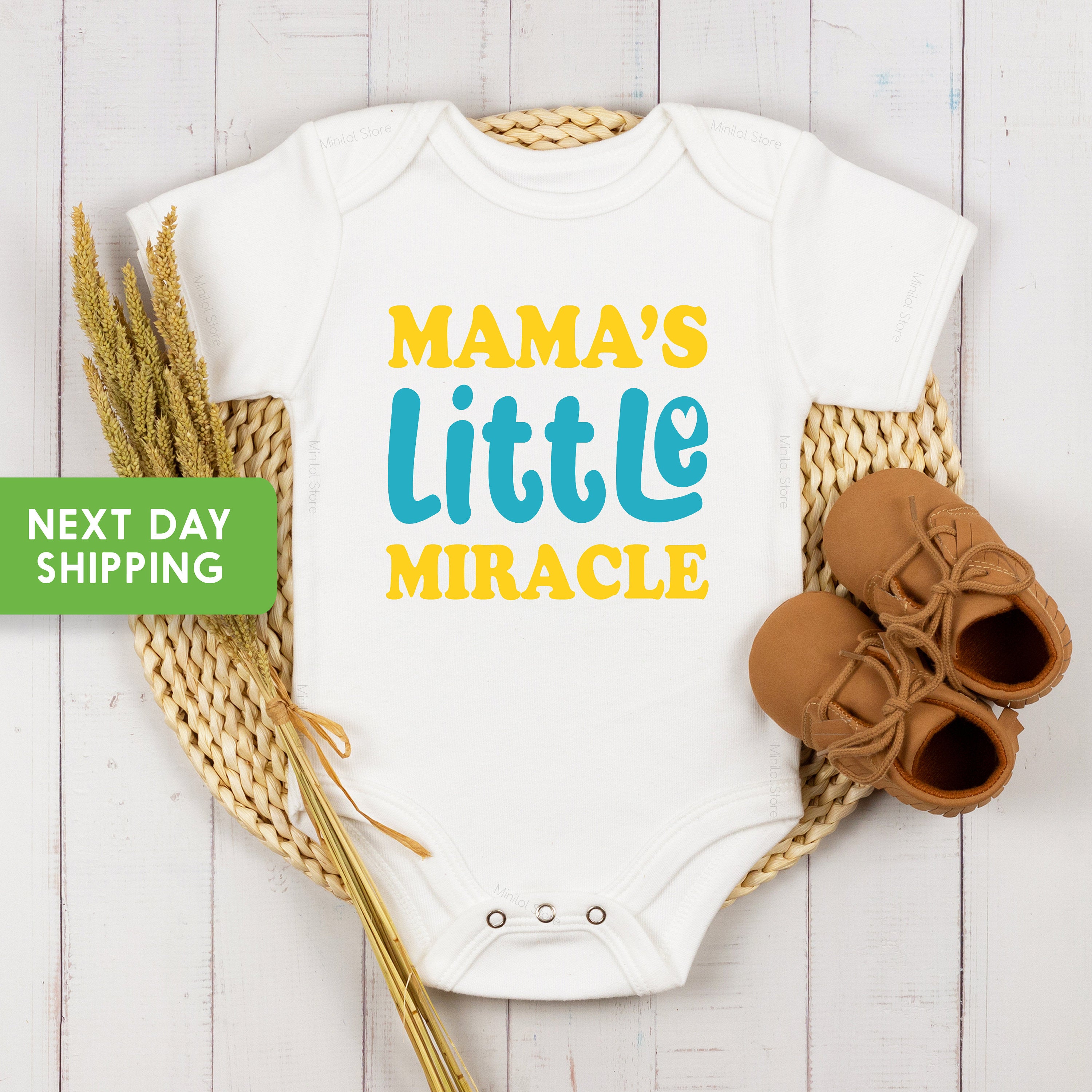 Mama's Little Miracle Baby OnesieĀ® Cute Miracle Baby Gift